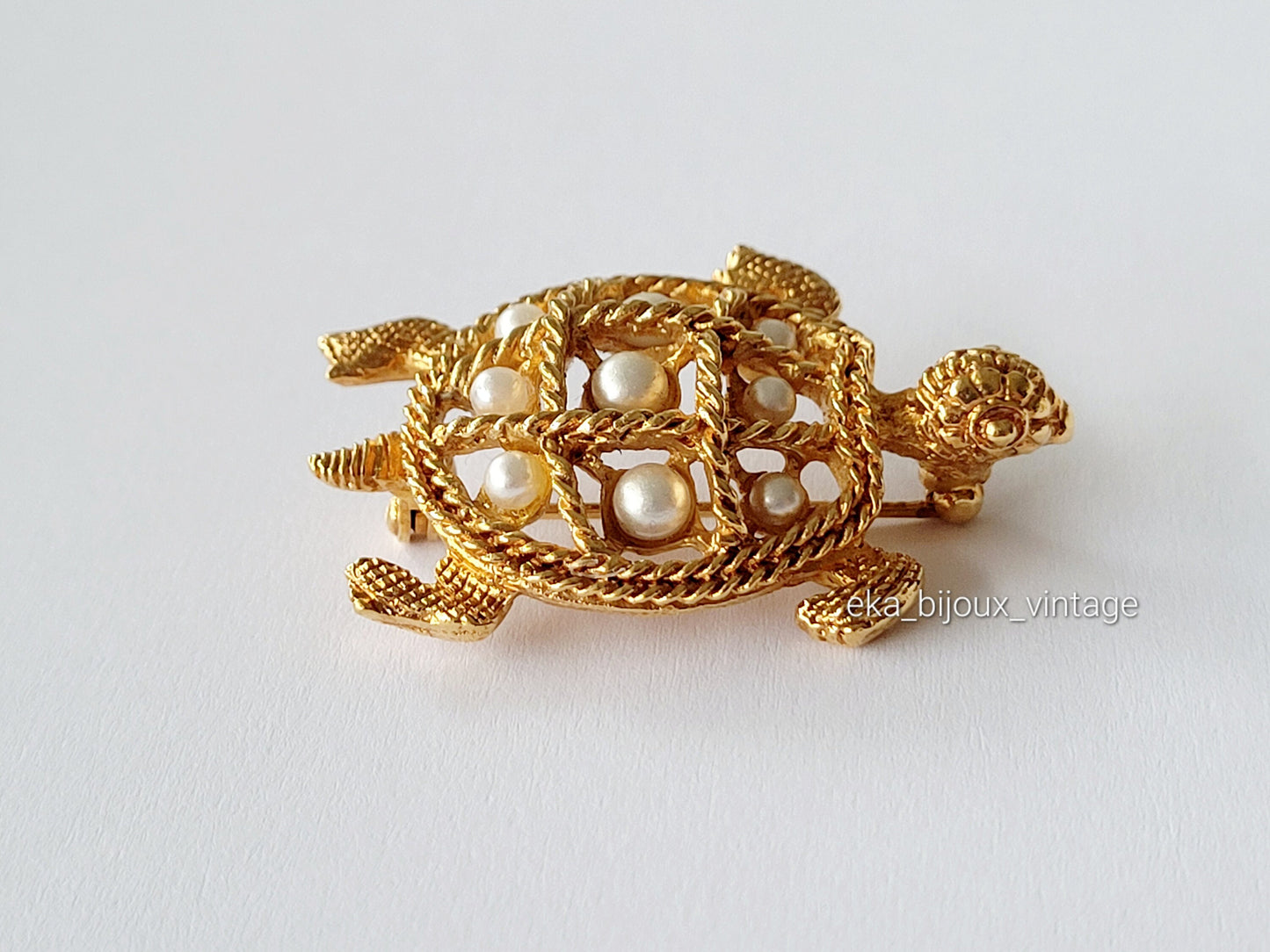 Carven - Broche vintage en forme de Tortue