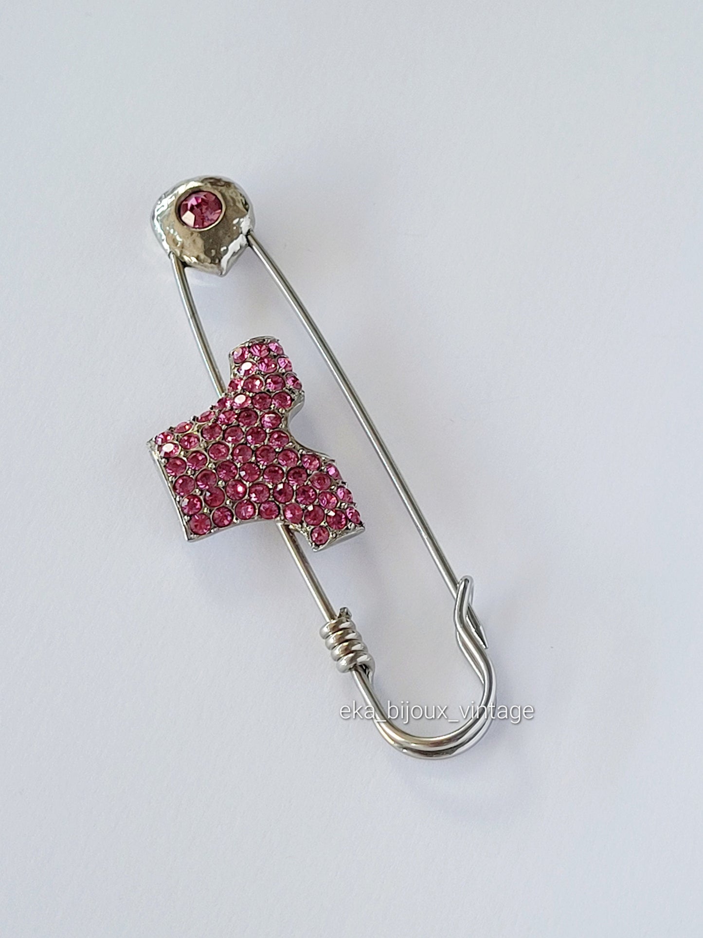 Sonia Rykiel - Vintage pink crystal brooch