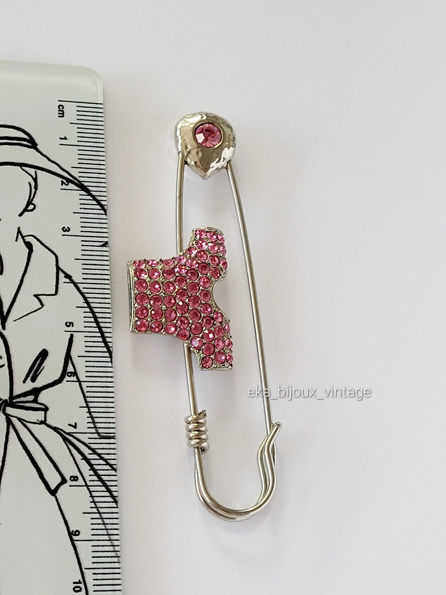 Sonia Rykiel - Vintage pink crystal brooch