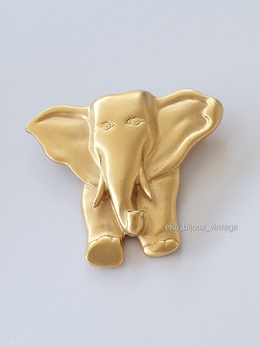 Escada - Grande broche vintage en forme d'éléphant