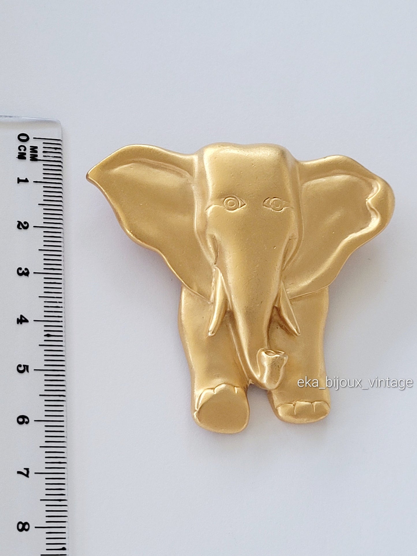 Escada - Grande broche vintage en forme d'éléphant