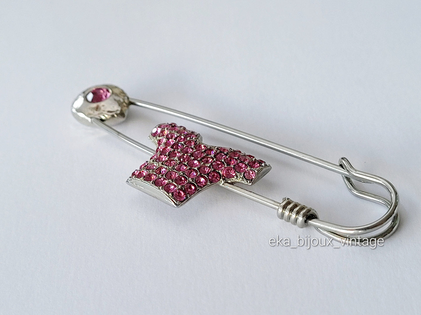 Sonia Rykiel - Vintage pink crystal brooch