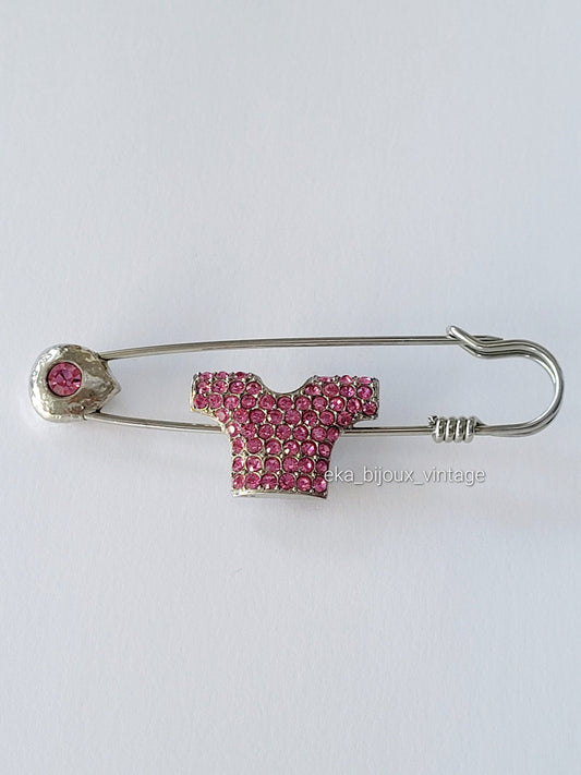 Sonia Rykiel - Vintage pink crystal brooch