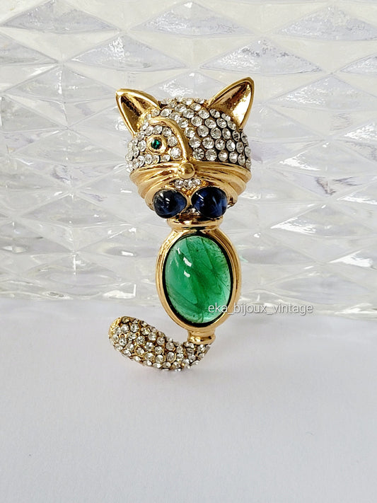 Cascio - Vintage Cat Brooch