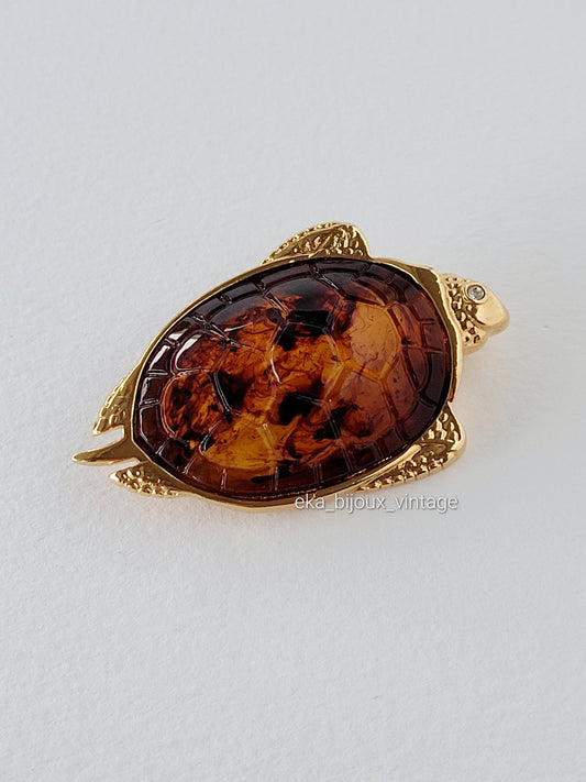 Broche vintage - Tortue