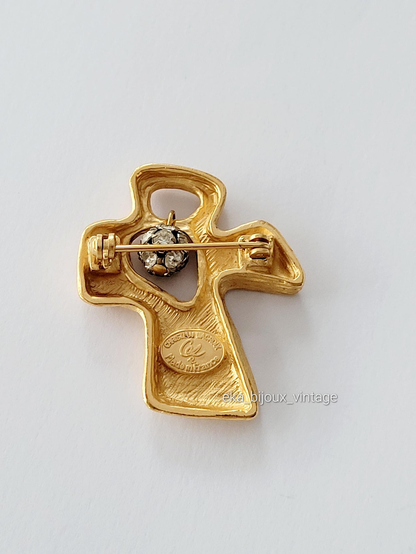 Christian Lacroix - Vintage Cross Brooch