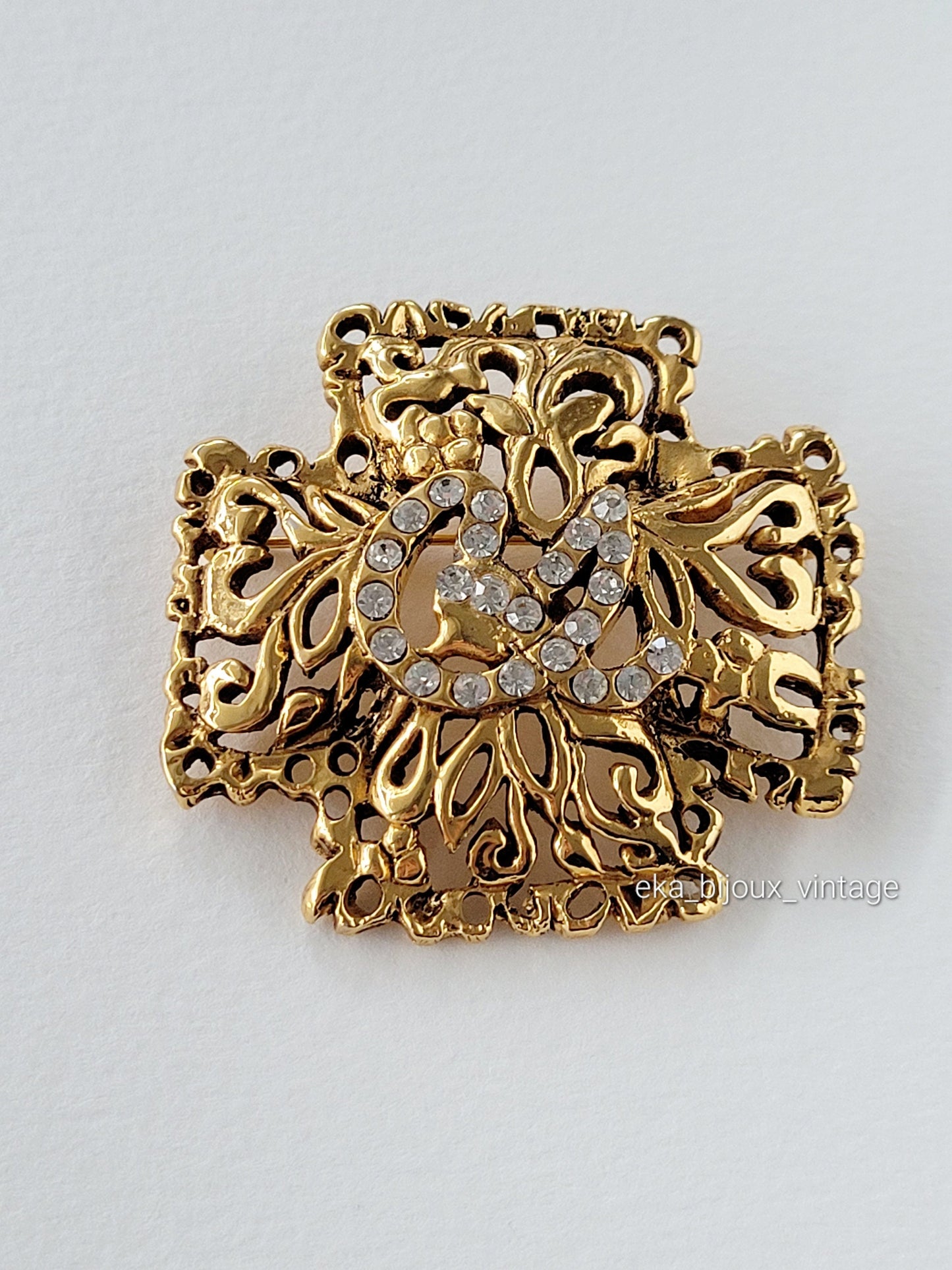 Christian Lacroix - Broche vintage Croix CL