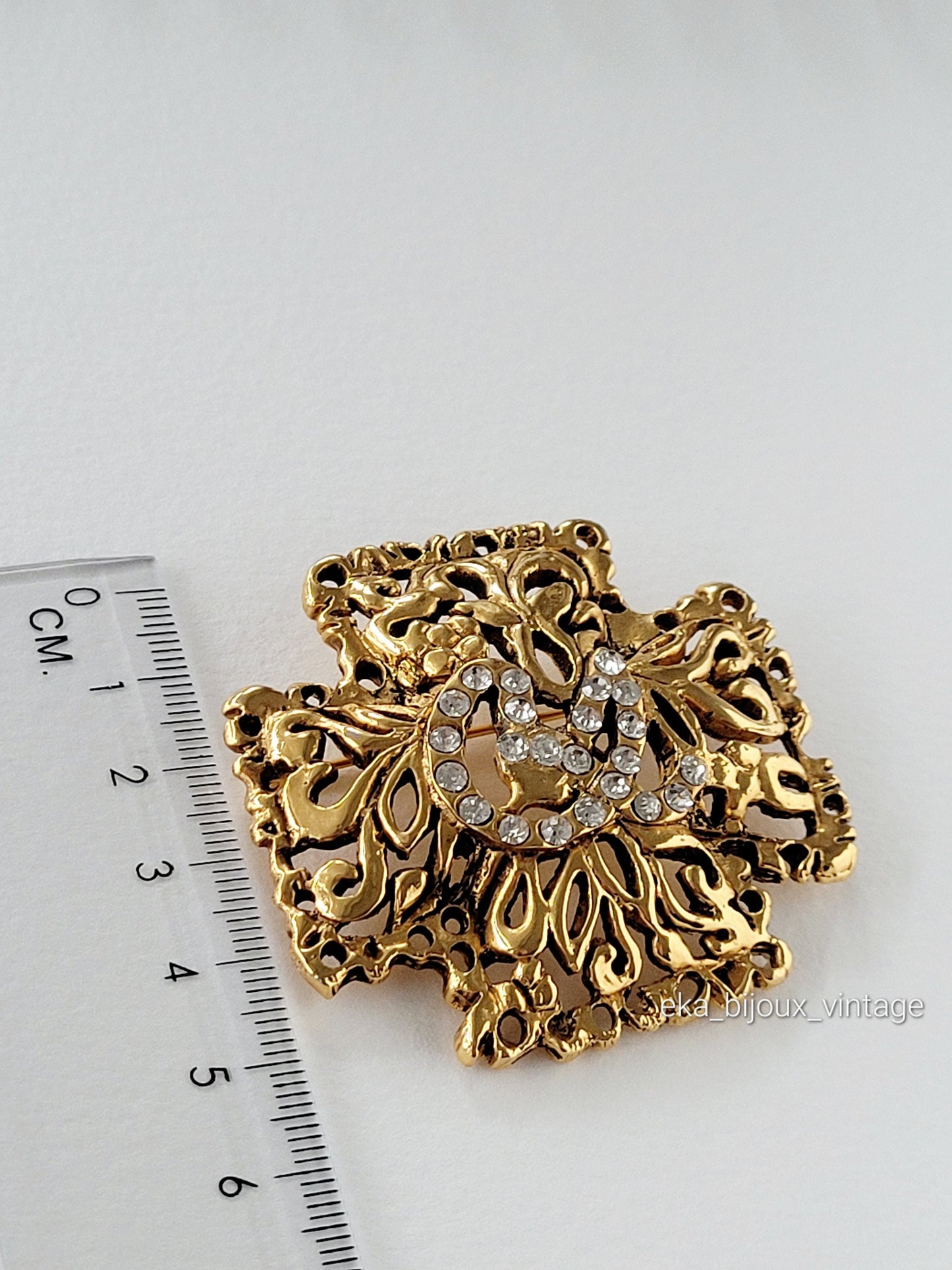 Christian Lacroix - Broche vintage Croix CL