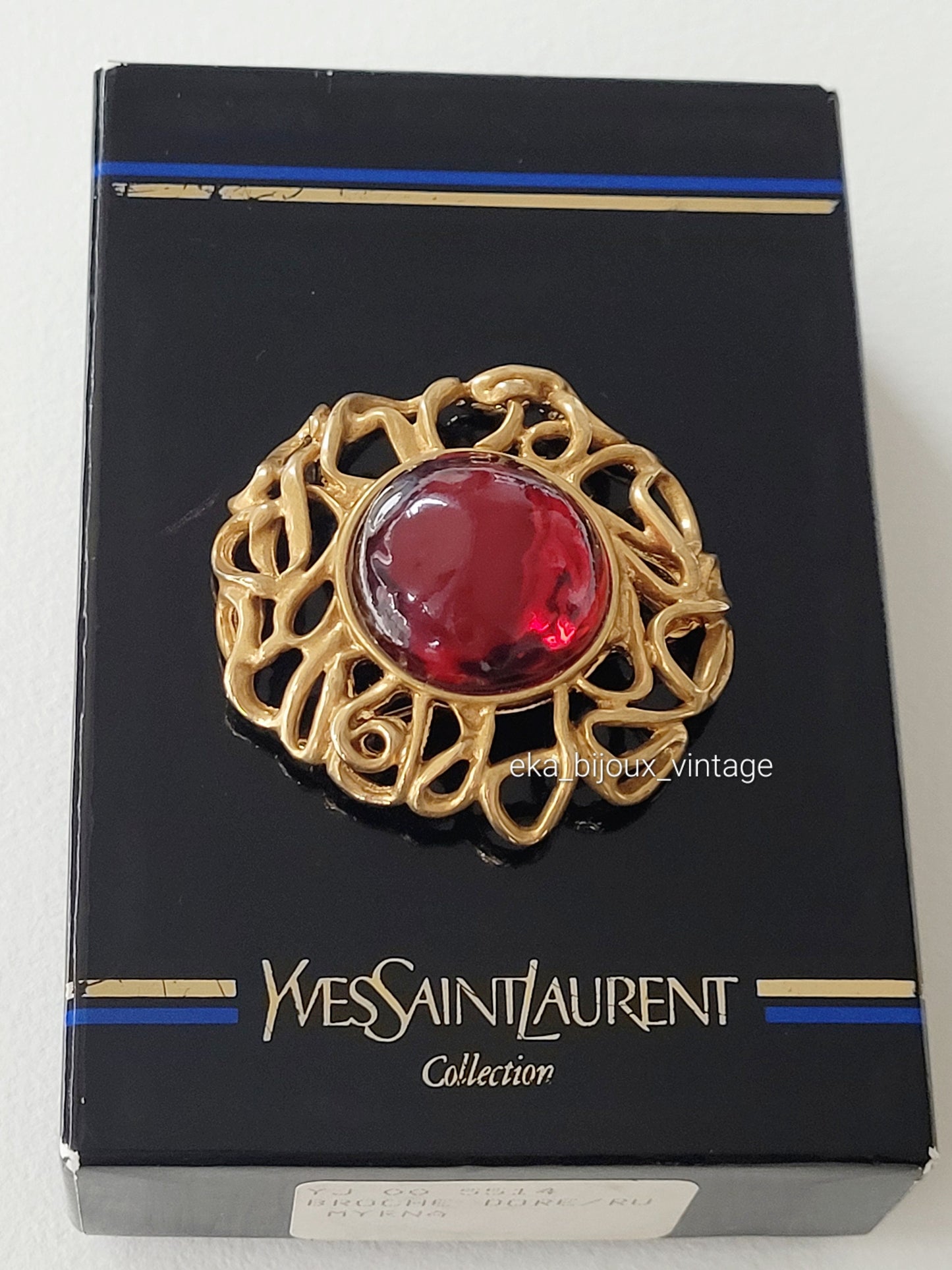 Yves Saint Laurent - Broche vintage Fleur rouge