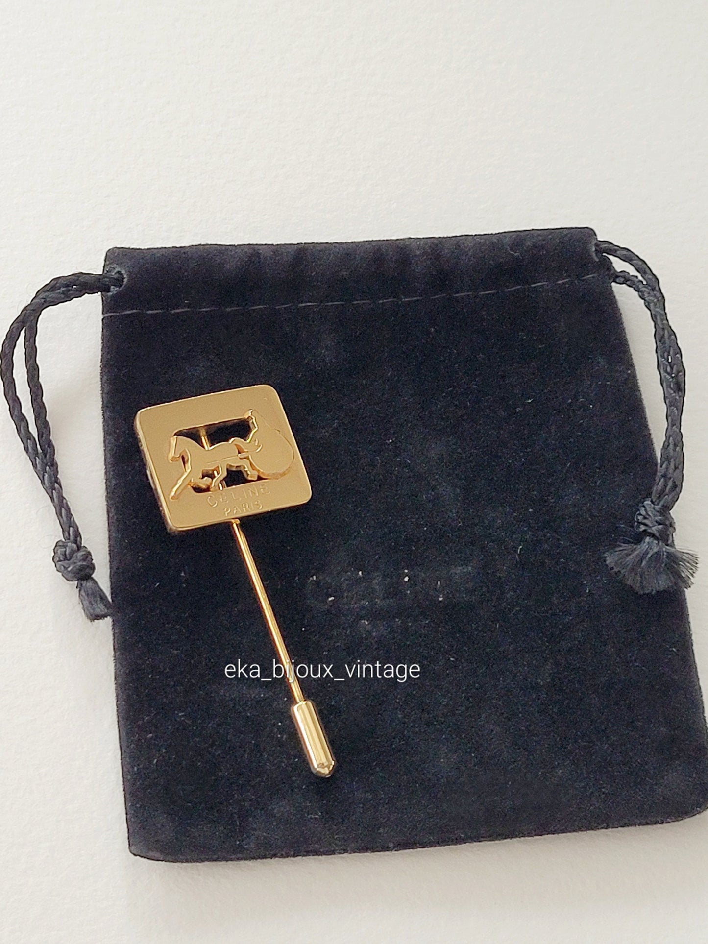 Celine - Broche/épingle vintage Calèche