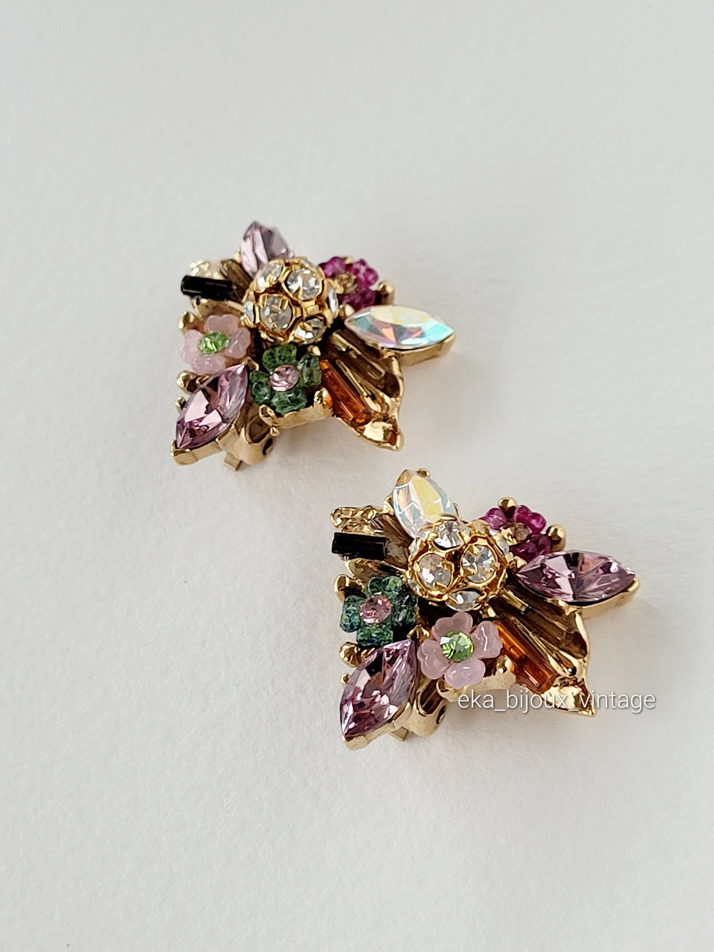 Christian Lacroix - Boucles d'oreilles vintage Fleur