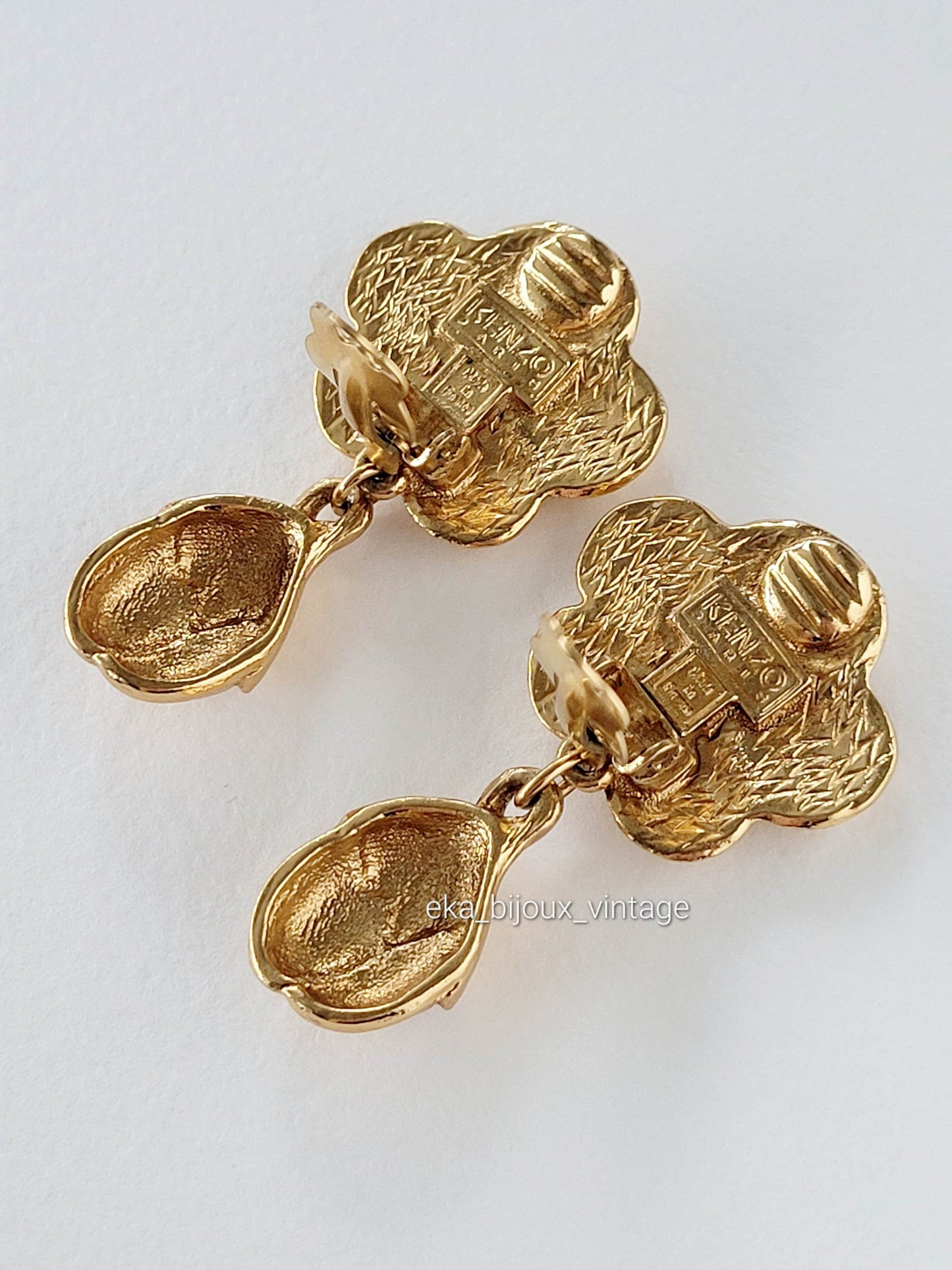 Kenzo - Boucles d'oreilles vintage Fleur