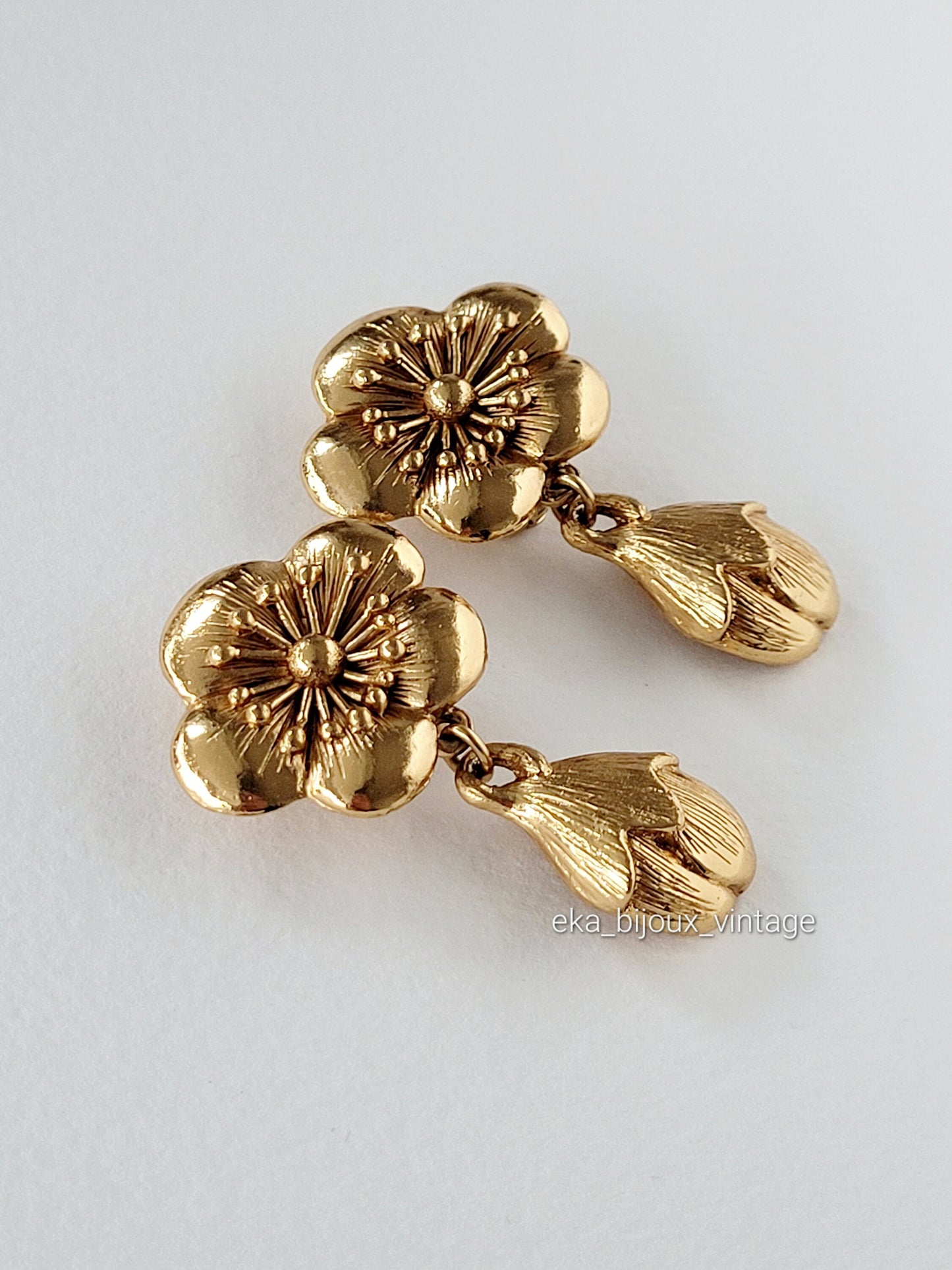 Kenzo - Boucles d'oreilles vintage Fleur