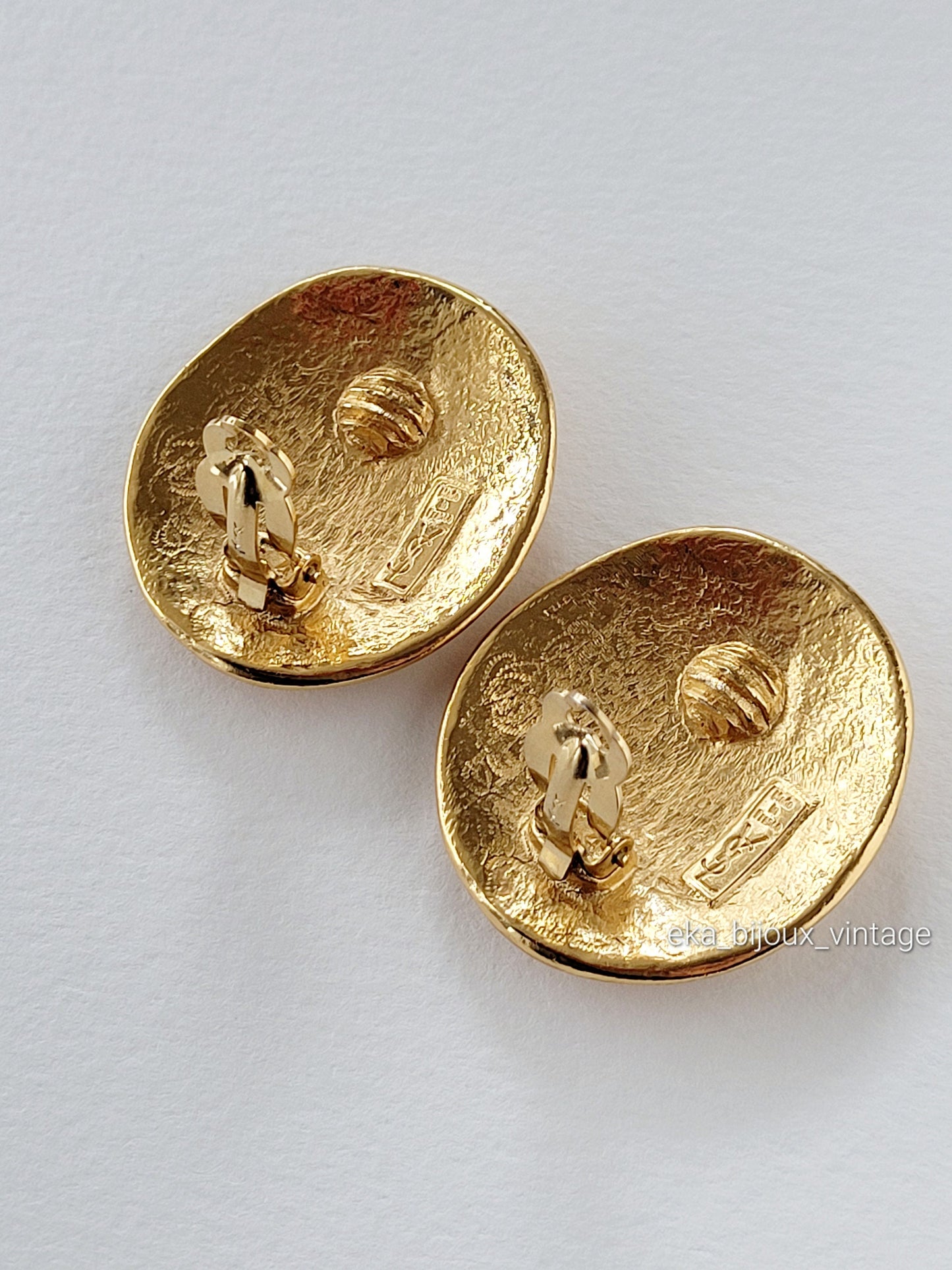 Yves Saint Laurent -Grandes boucles d'oreilles vintage