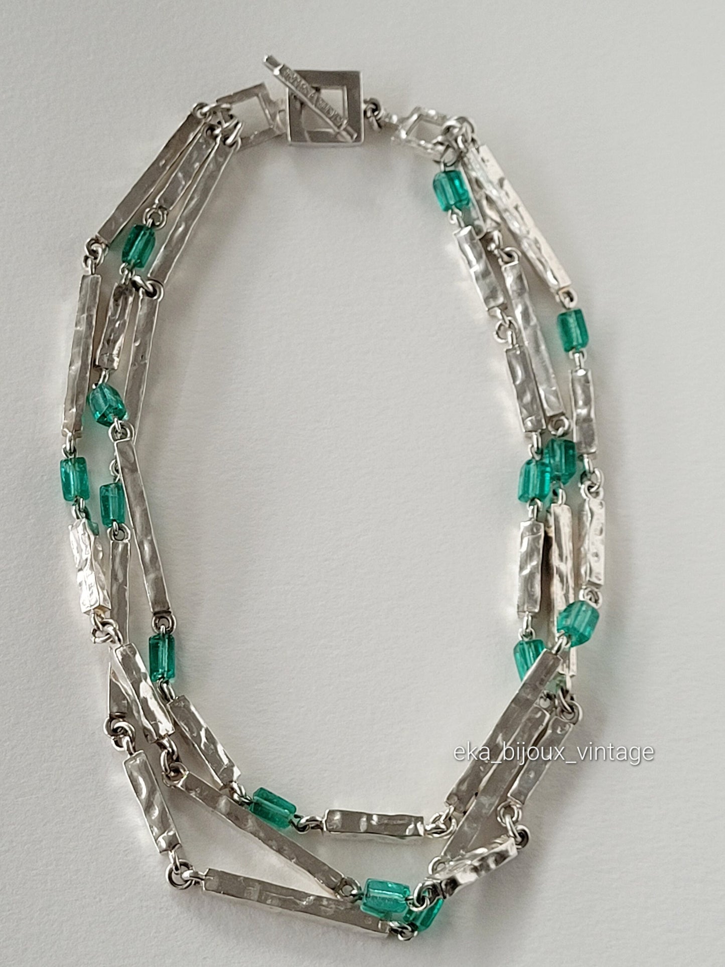 Biche de Bere - Vintage silver metal necklace