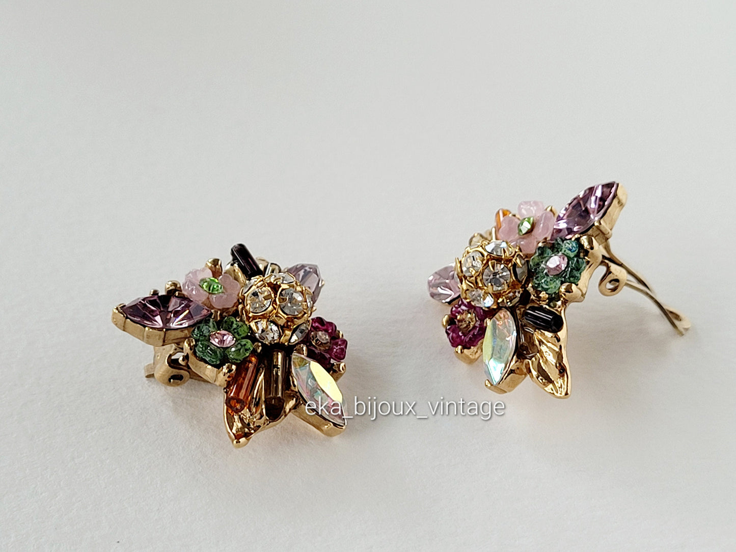 Christian Lacroix - Boucles d'oreilles vintage Fleur