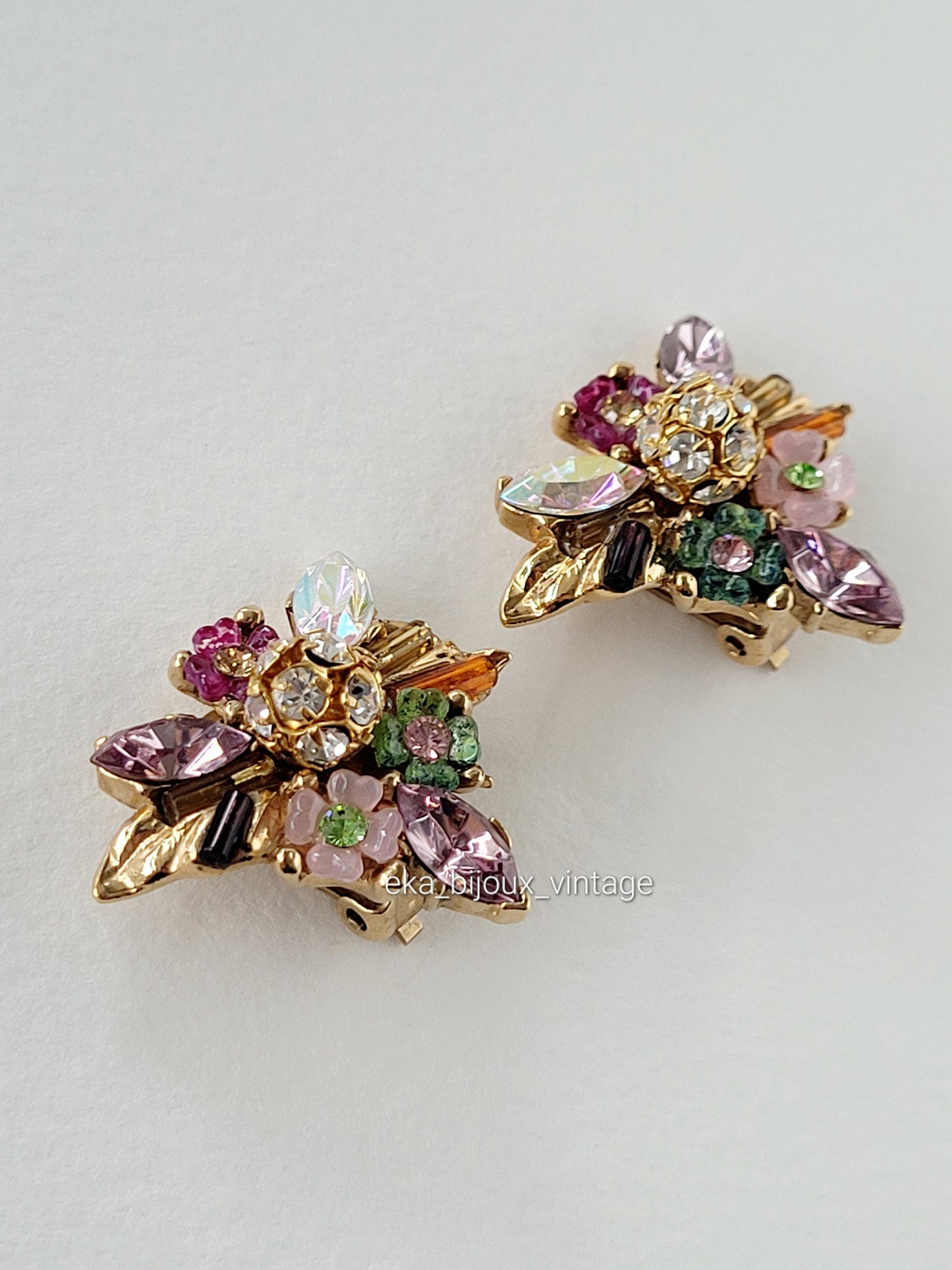 Christian Lacroix - Boucles d'oreilles vintage Fleur