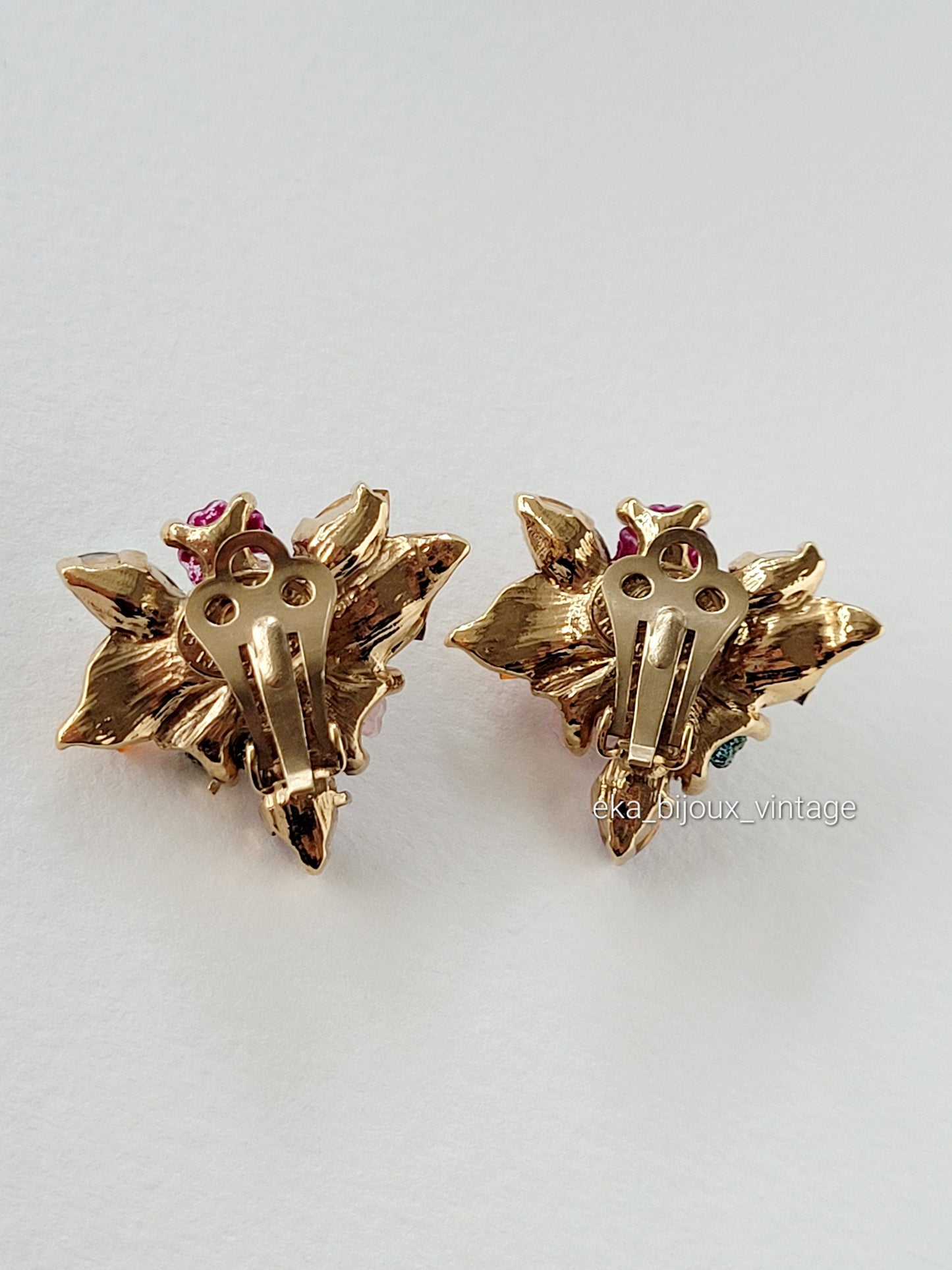 Christian Lacroix - Boucles d'oreilles vintage Fleur