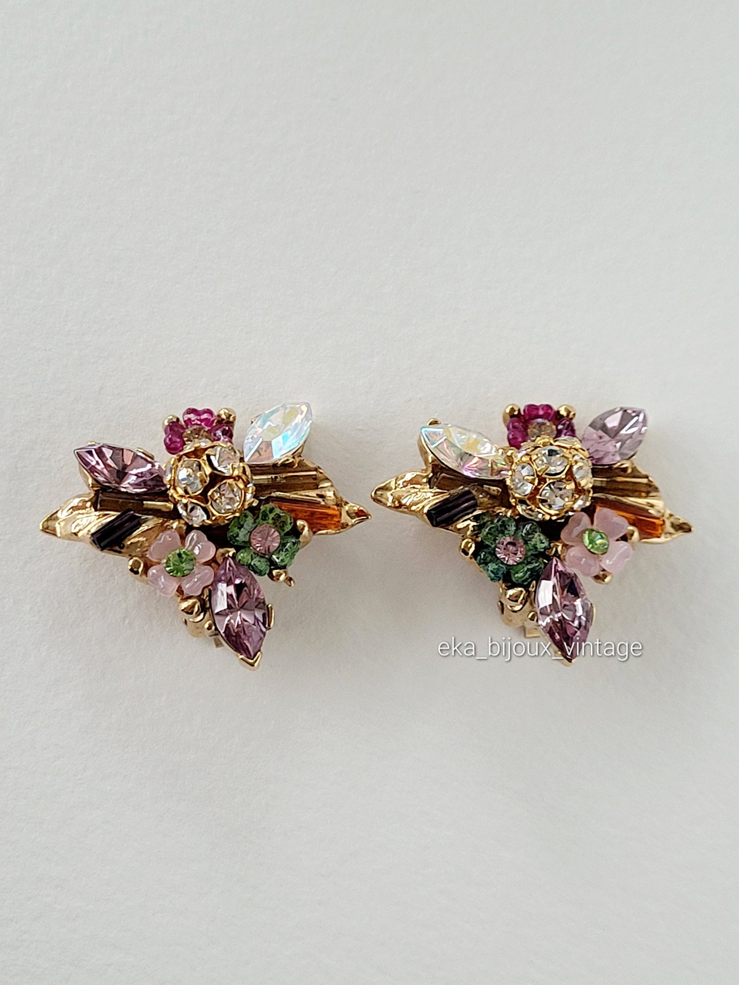 Christian Lacroix - Boucles d'oreilles vintage Fleur