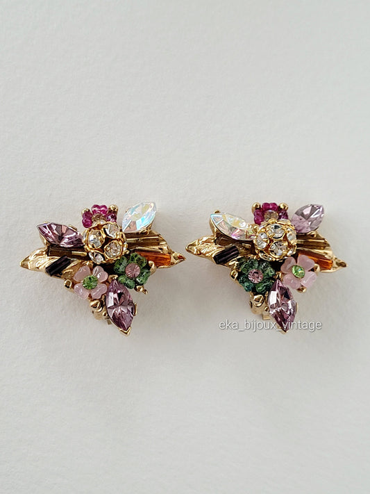 Christian Lacroix - Boucles d'oreilles vintage Fleur