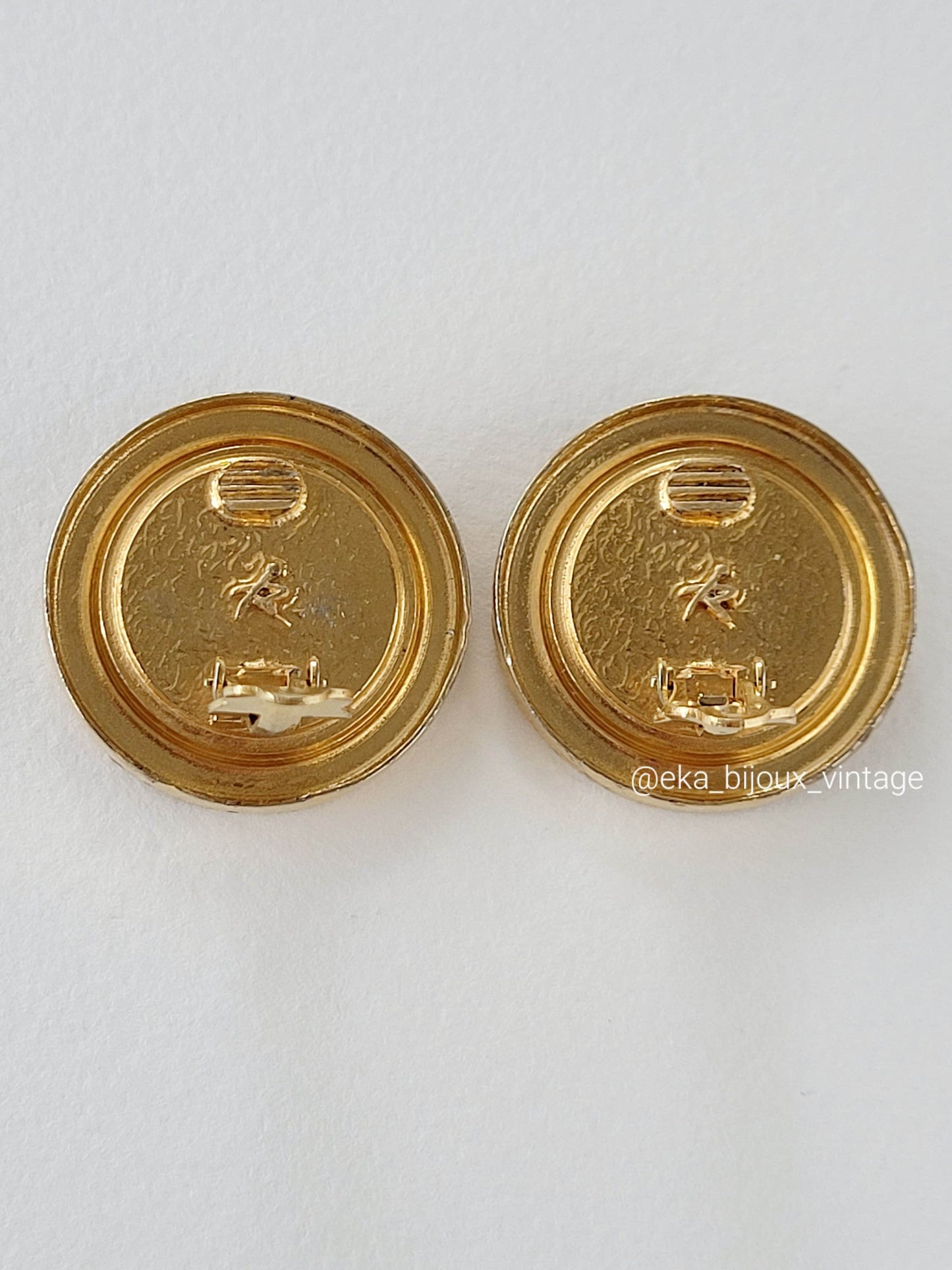 Sonia Rykiel  - Boucles d'oreilles vintage - Inscription Rykiel