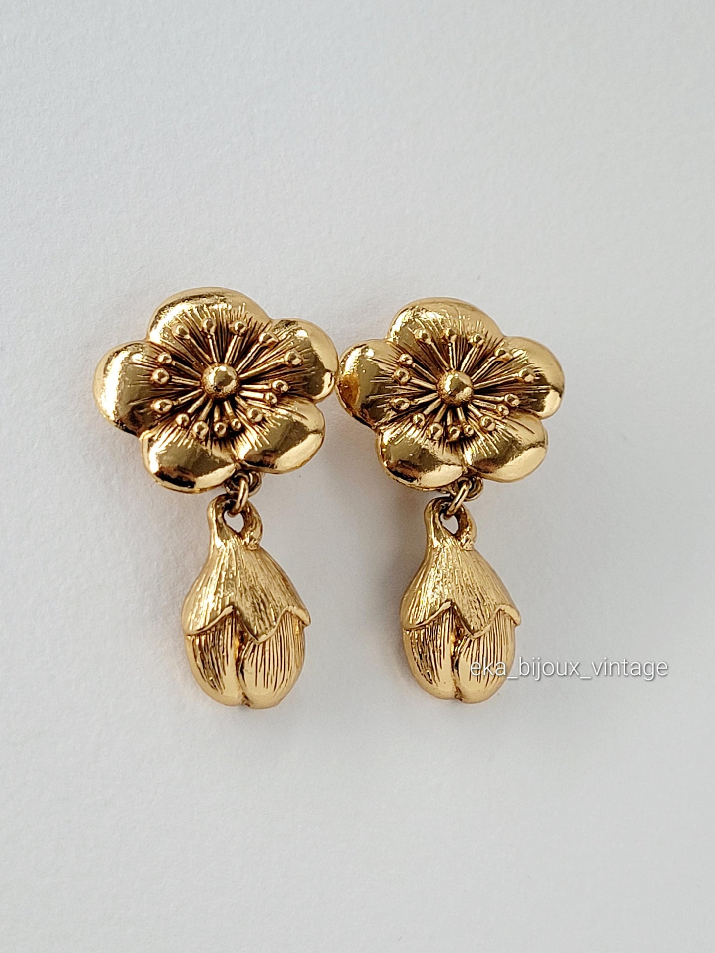 Kenzo - Boucles d'oreilles vintage Fleur