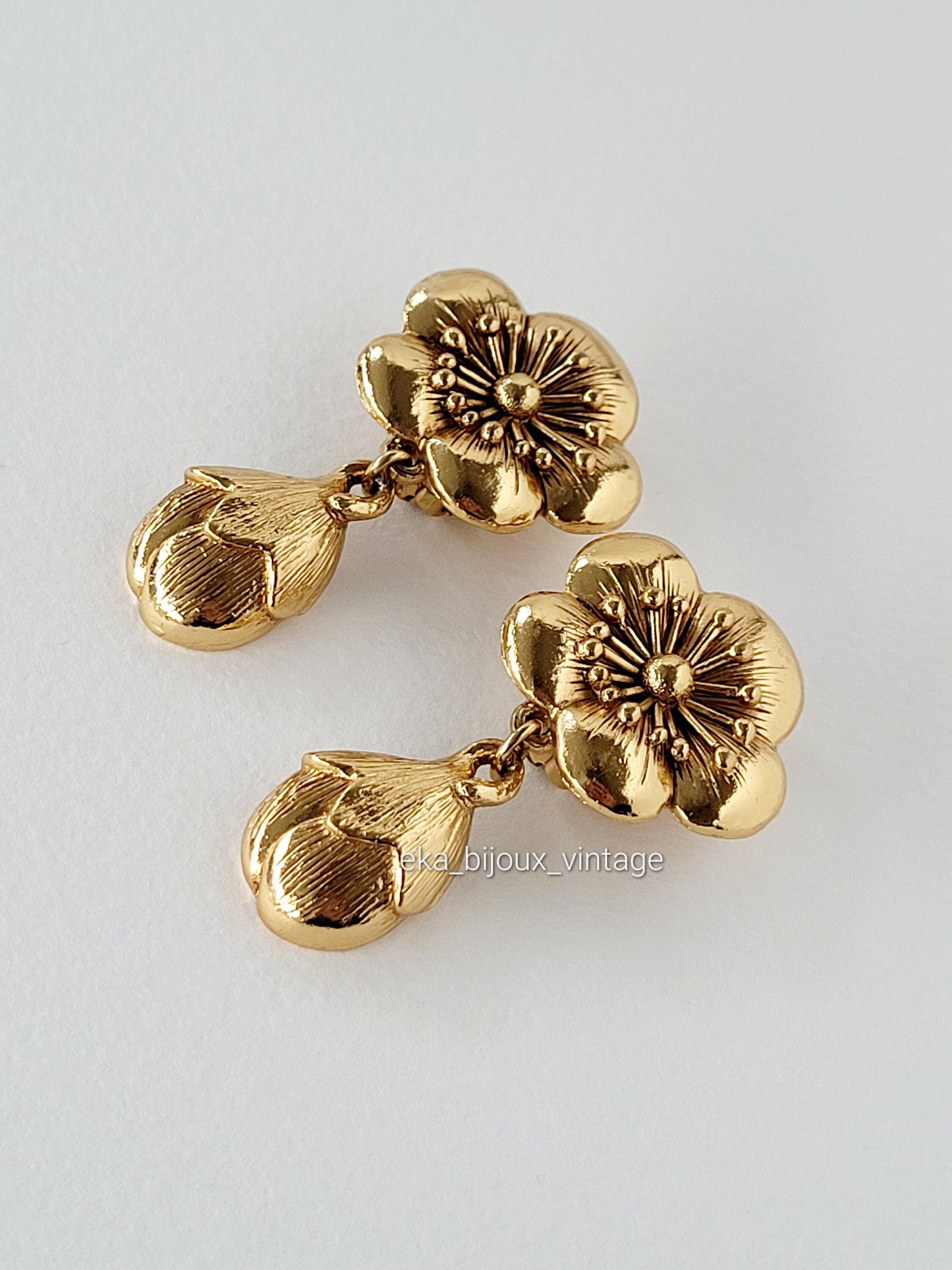 Kenzo - Boucles d'oreilles vintage Fleur