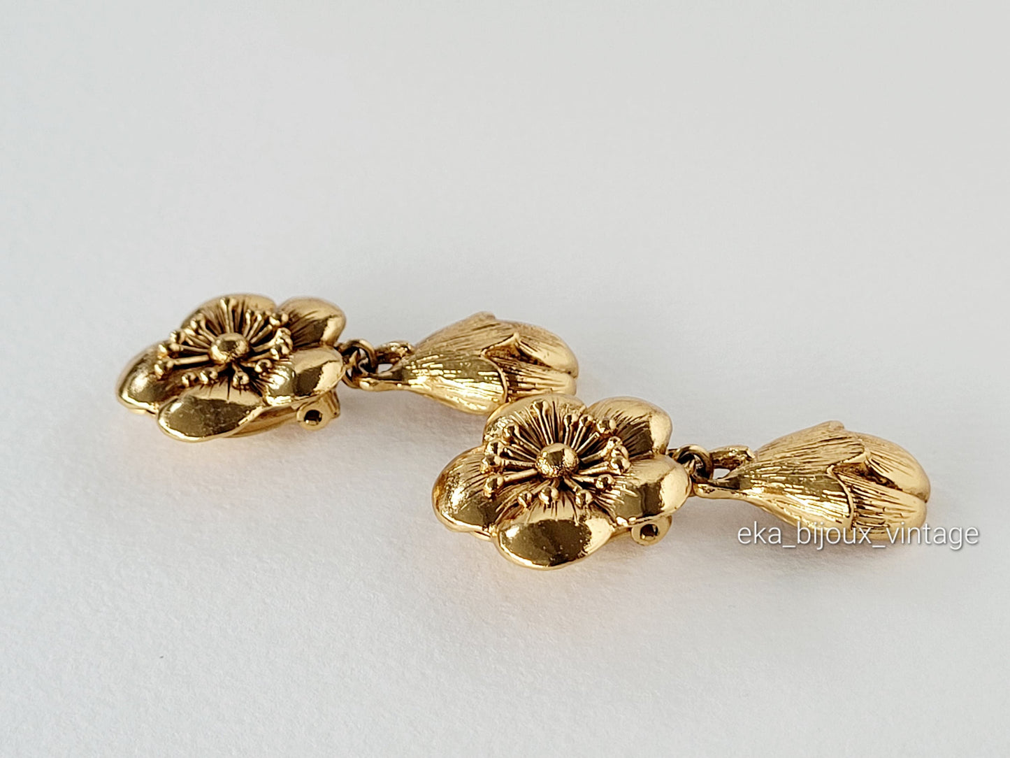 Kenzo - Boucles d'oreilles vintage Fleur