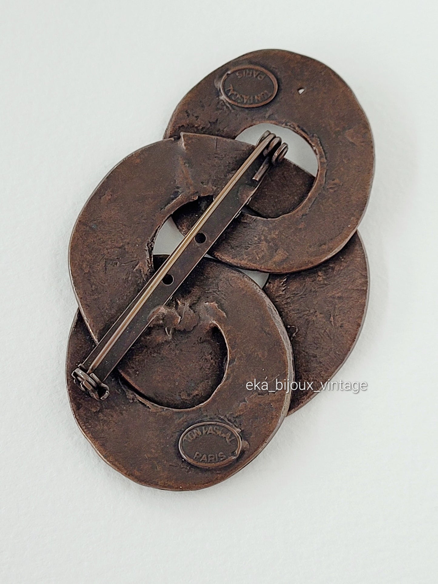 Ton Pascal - Vintage copper metal brooch