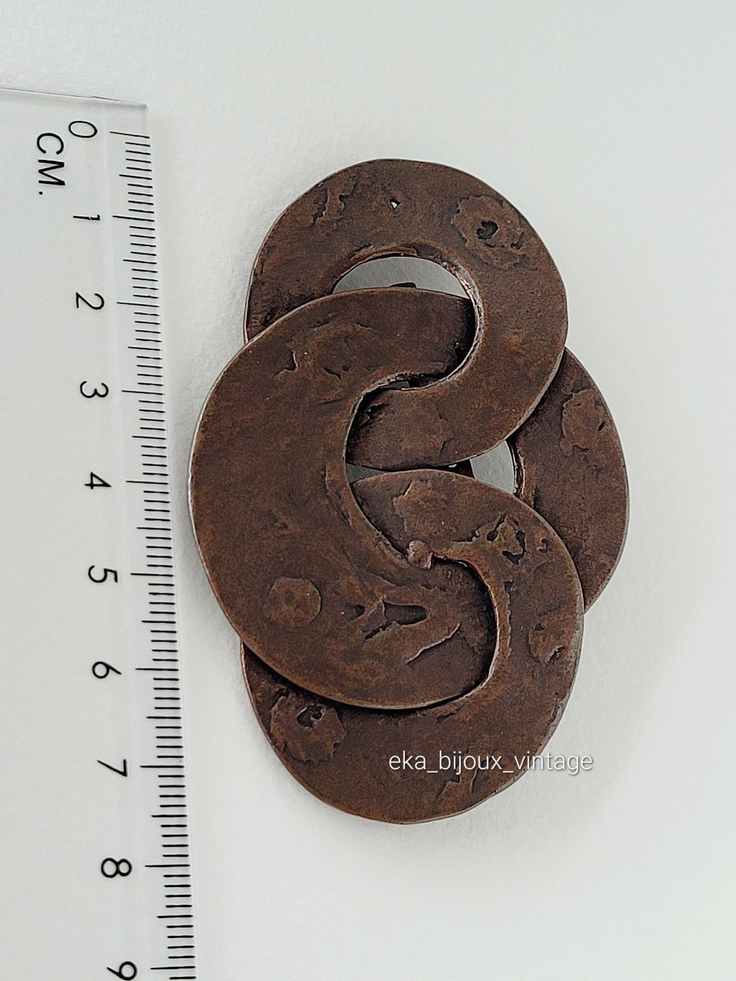 Ton Pascal - Vintage copper metal brooch