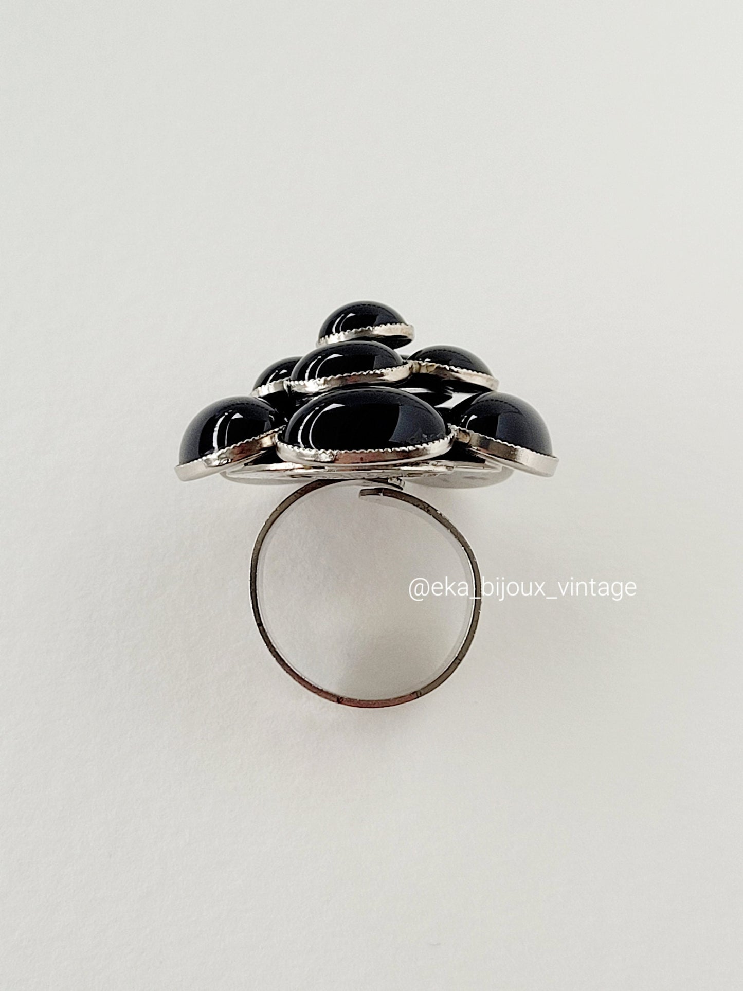 Philippe Ferrandis - Bague fleur noire