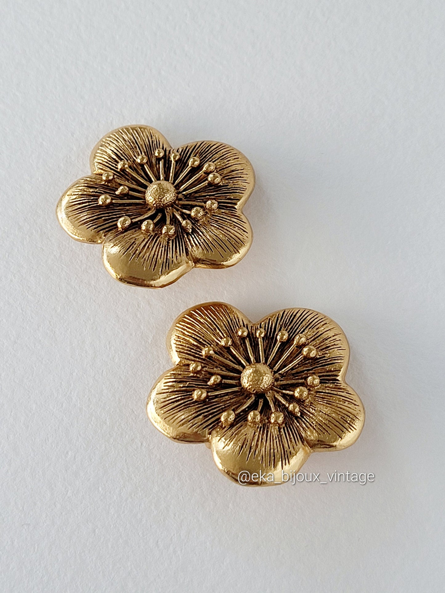 Kenzo - Boucles d'oreilles vintage Fleur