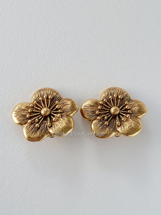 Kenzo - Boucles d'oreilles vintage Fleur