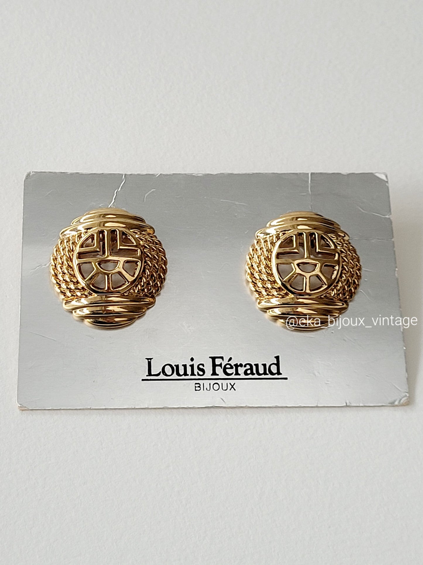 Boucles d'oreilles vintage Louis Féraud Paris