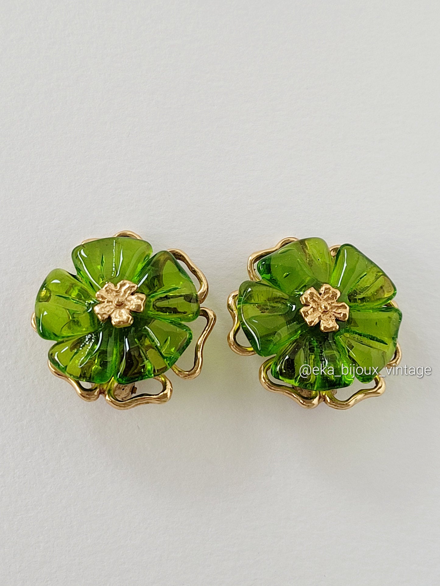 Kenzo - Boucles d'oreilles vintage Fleur