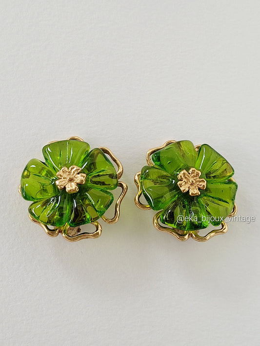 Kenzo - Boucles d'oreilles vintage Fleur