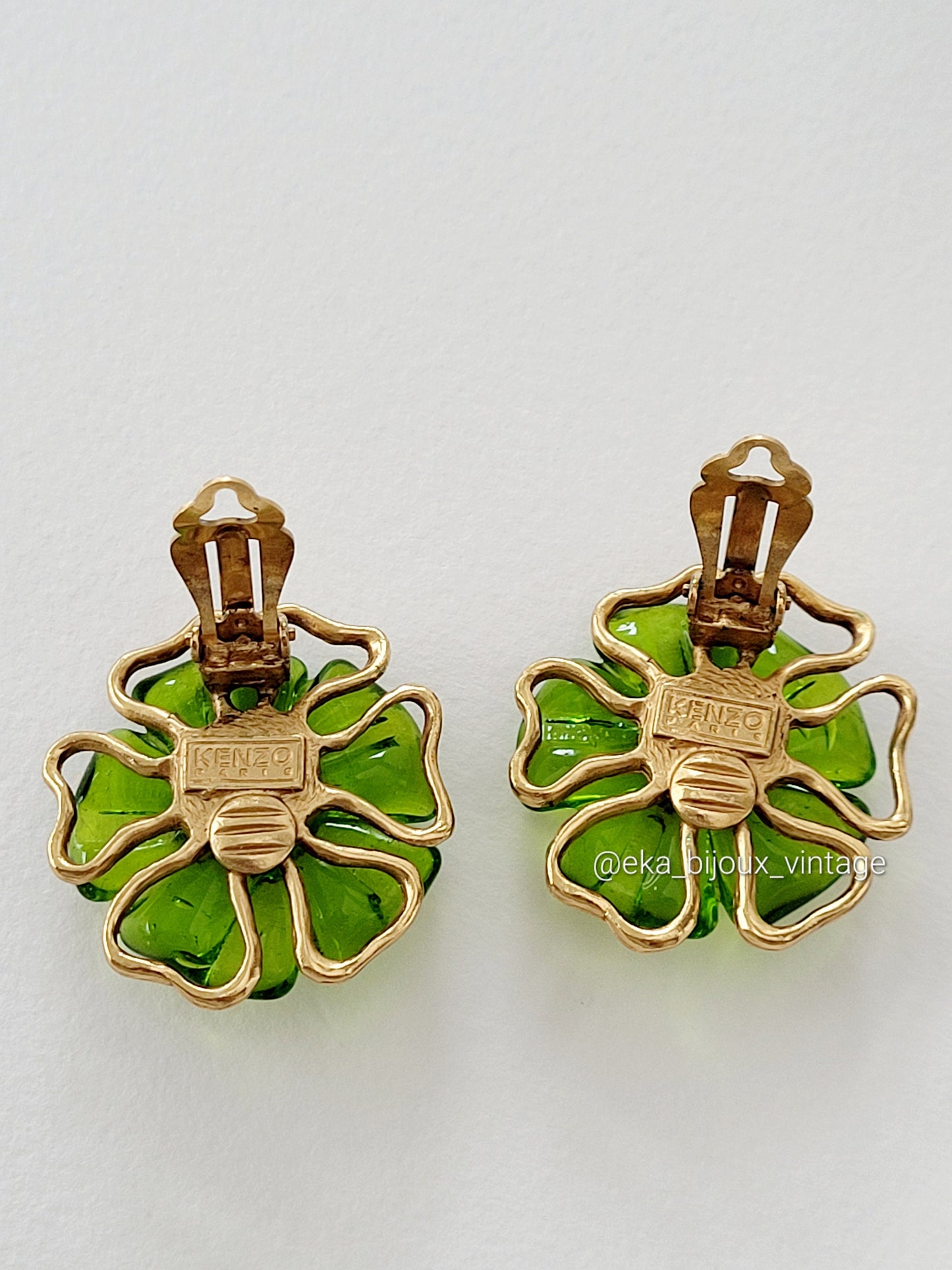 Kenzo - Boucles d'oreilles vintage Fleur