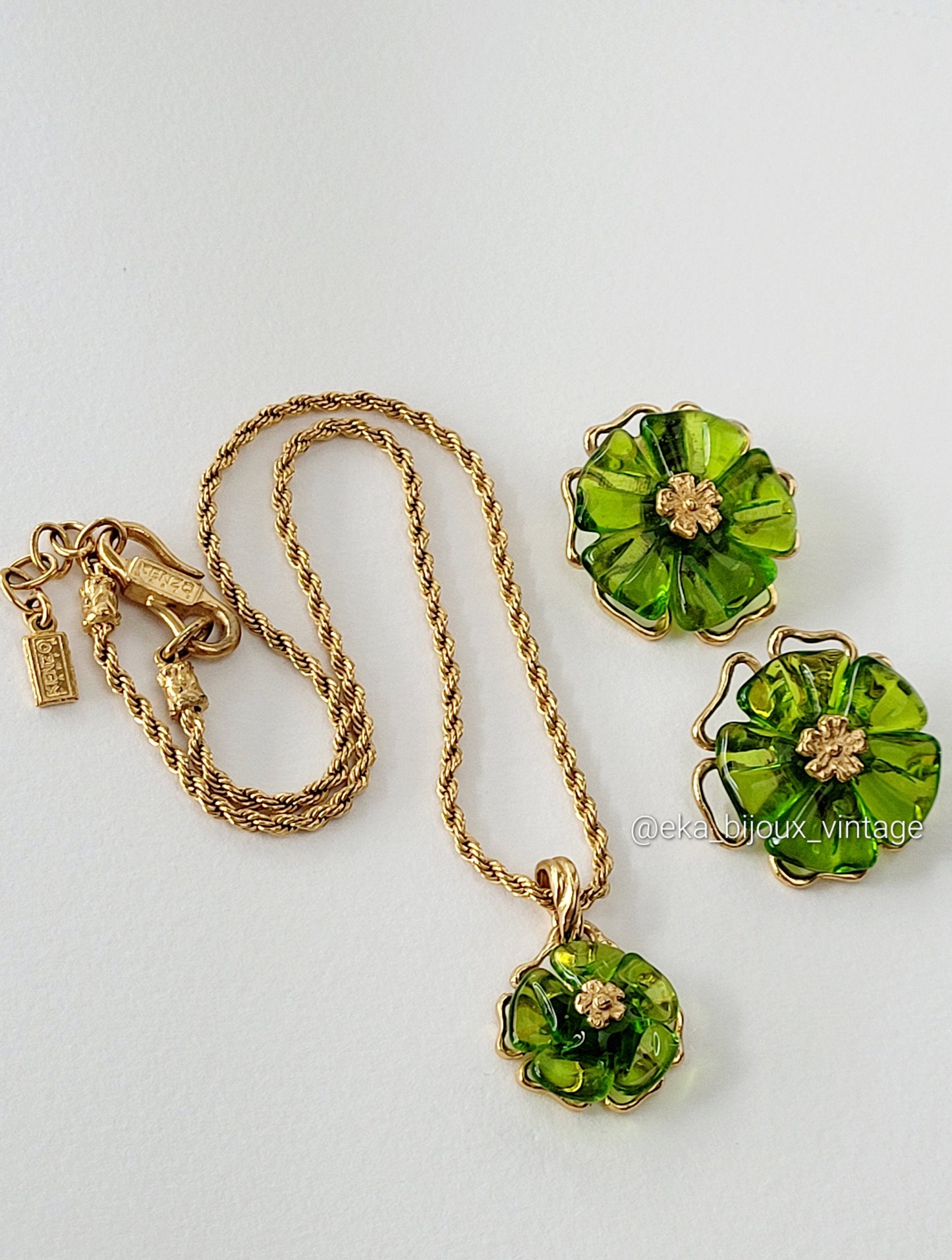 Kenzo - Boucles d'oreilles vintage Fleur