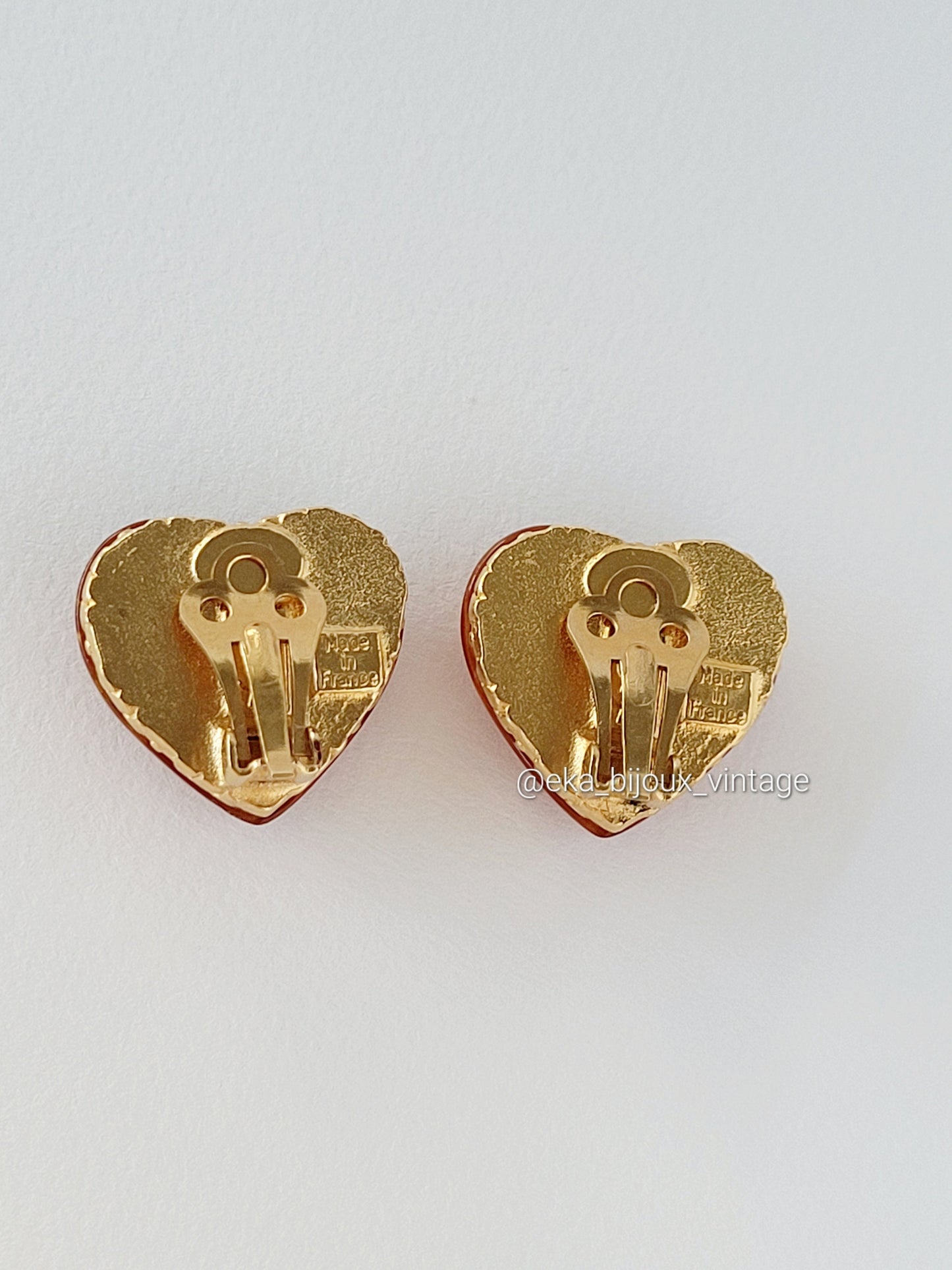 Yves Saint Laurent - Boucles d'oreilles vintage Cœur