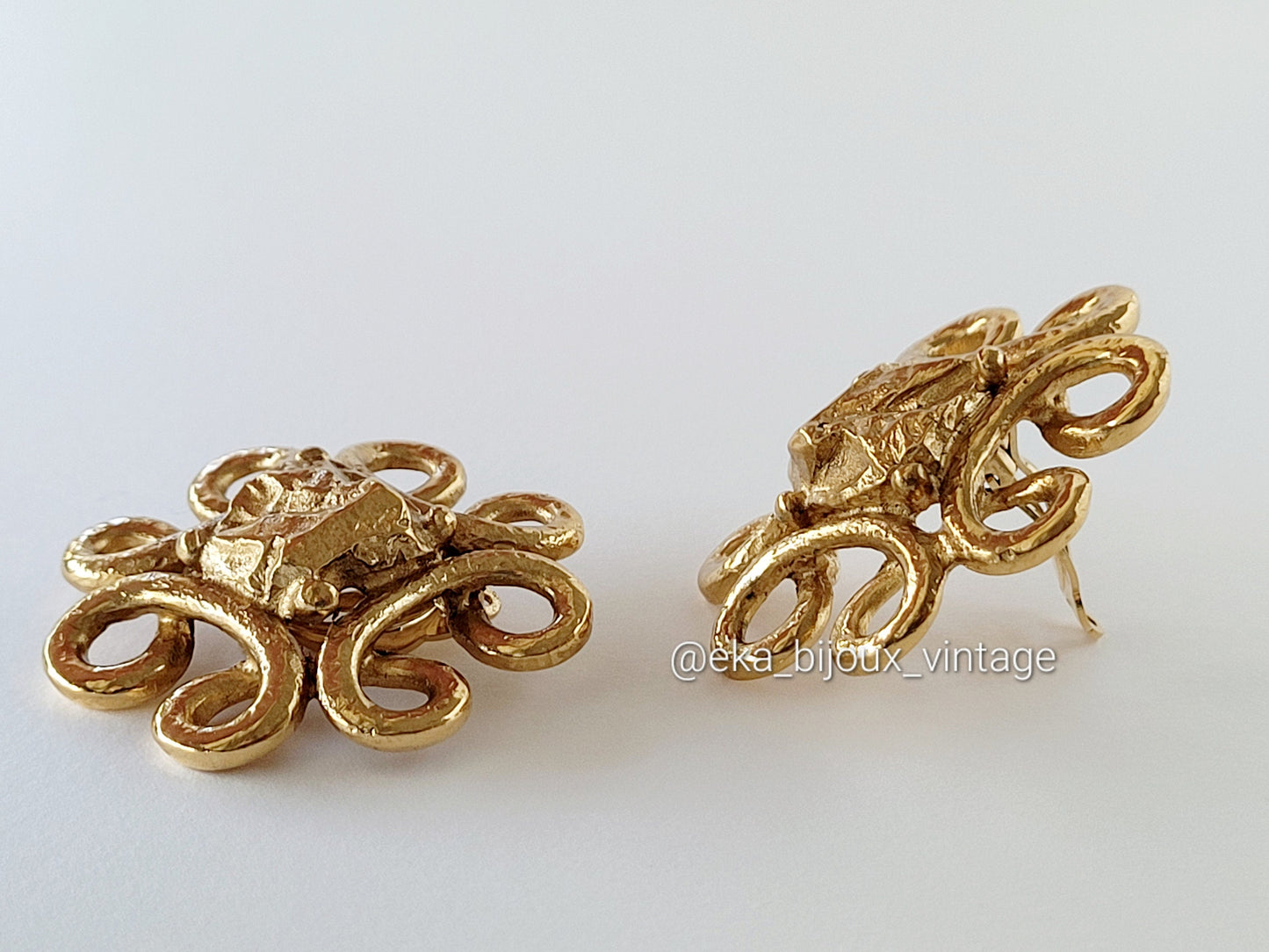 Yves Saint Laurent - Boucles d'oreilles vintage Fleur