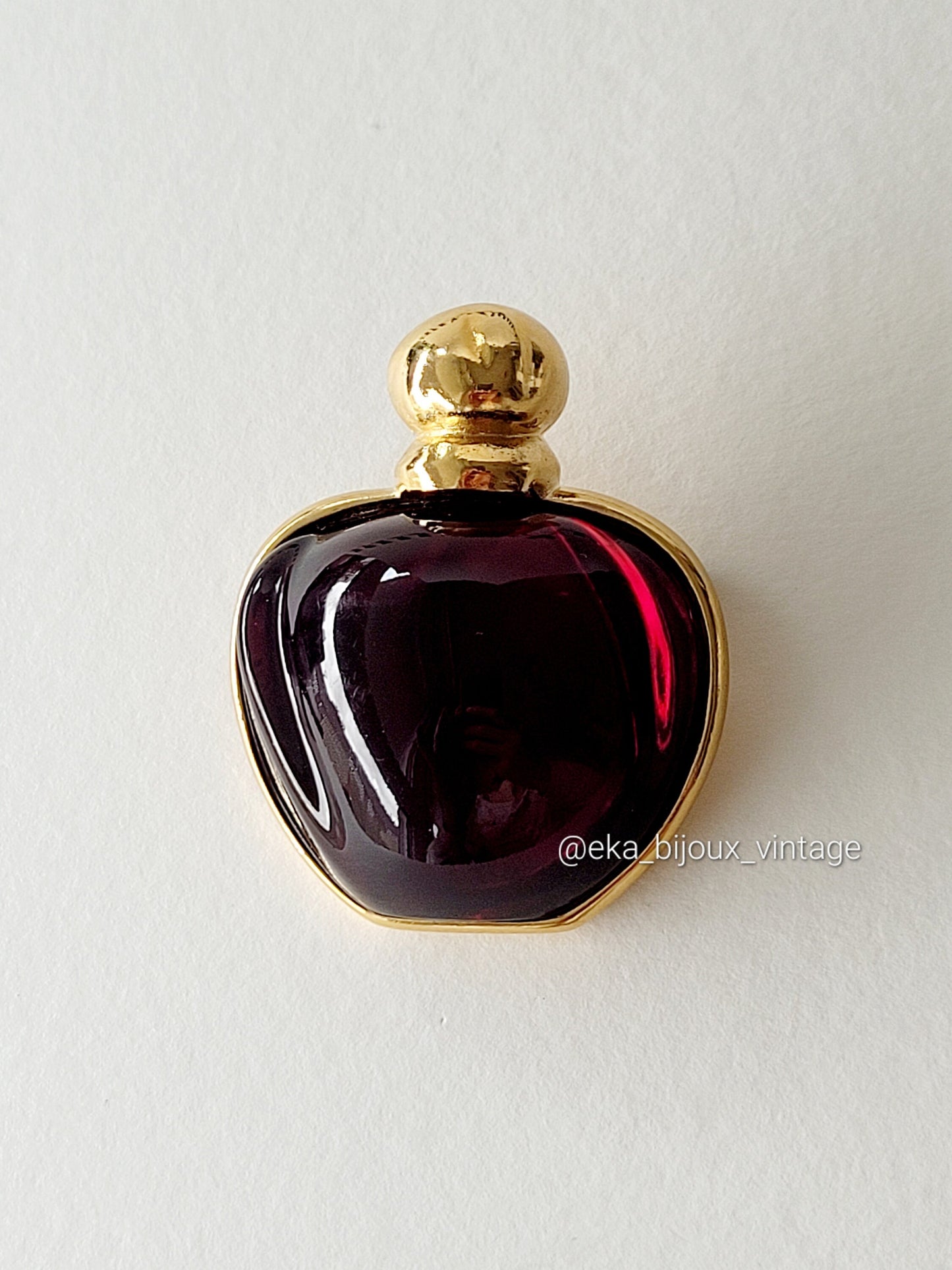 Christian Dior - Broche vintage en forme de flacon parfum "Poison"