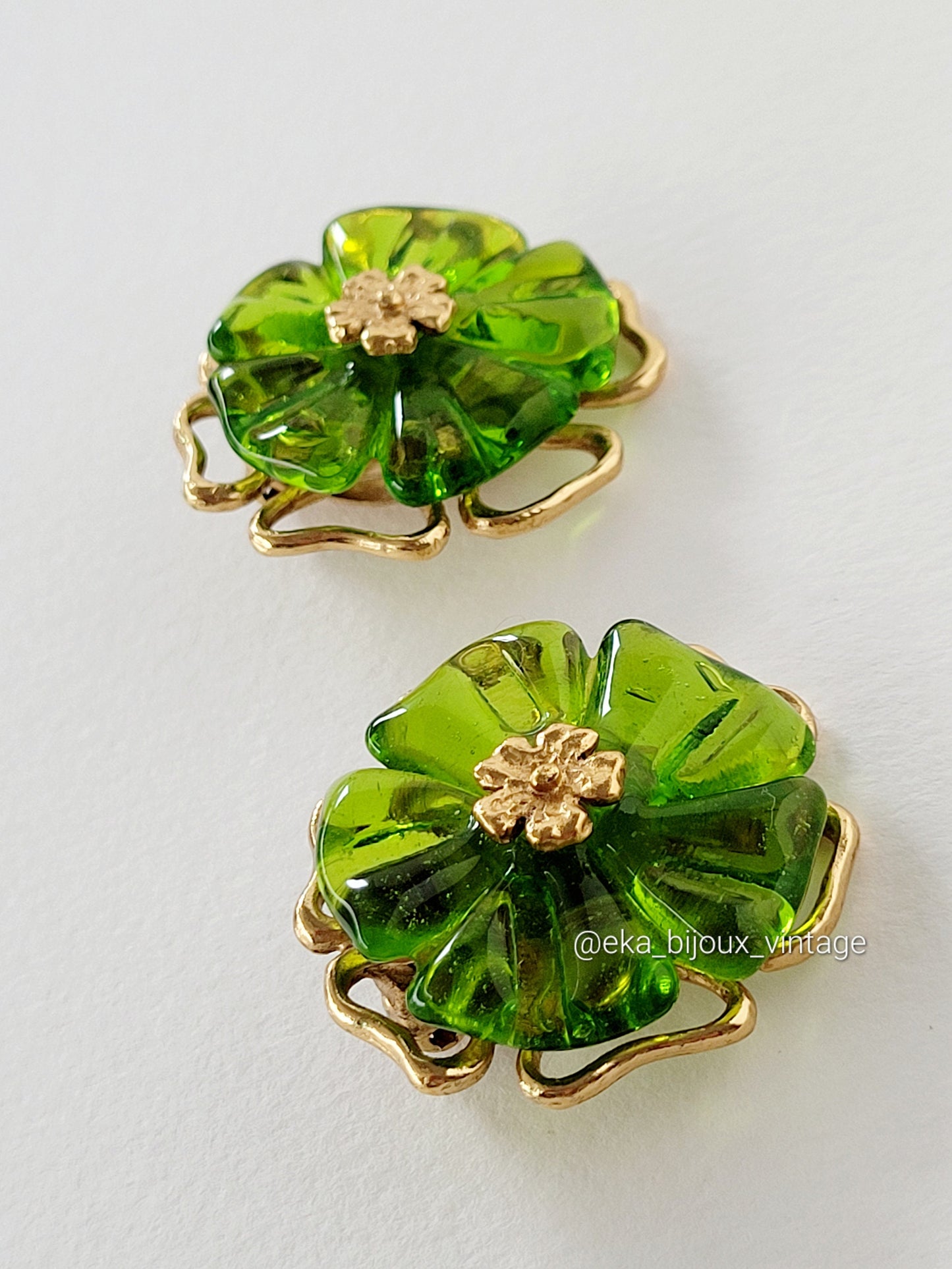 Kenzo - Boucles d'oreilles vintage Fleur