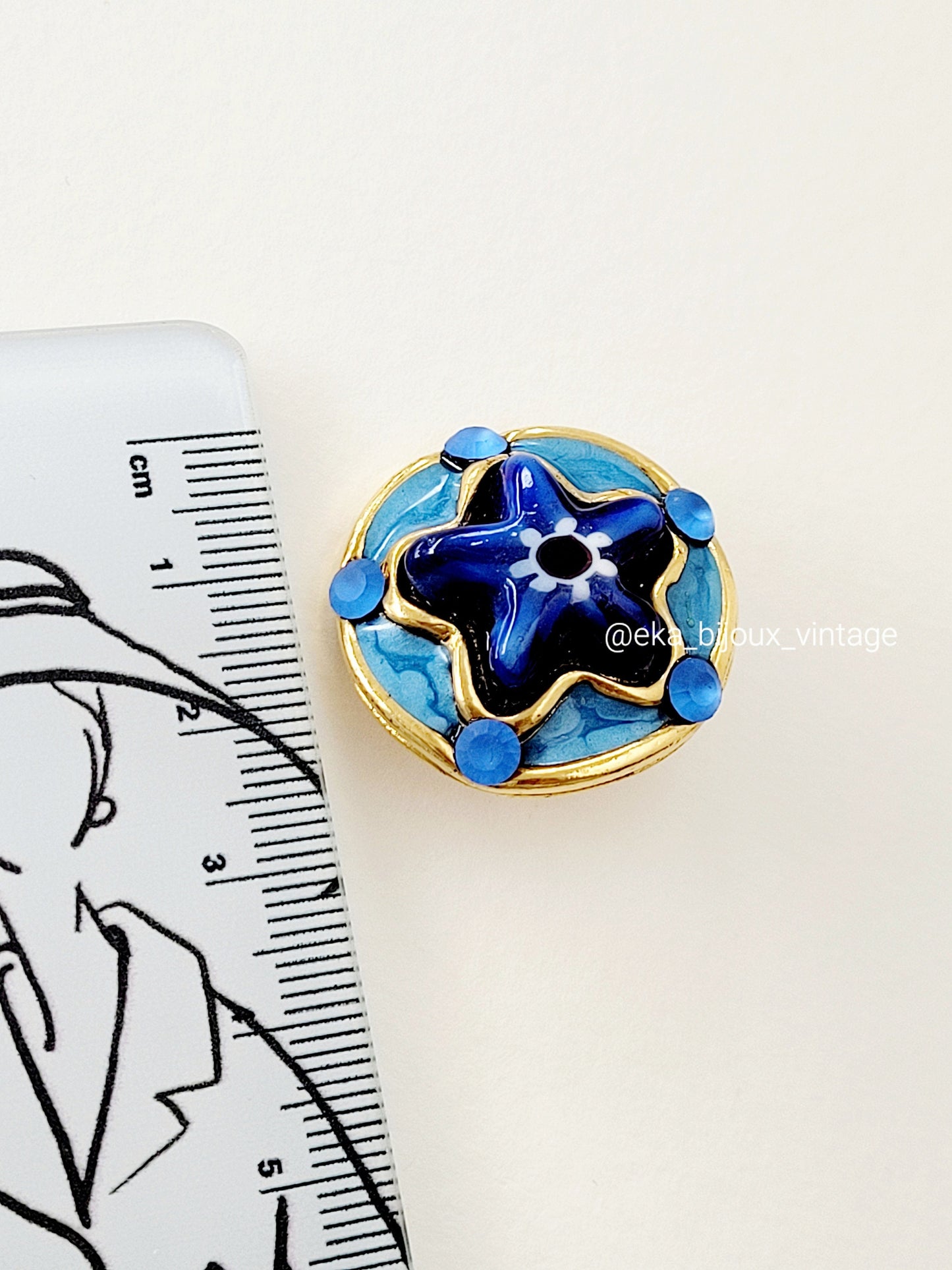 Taratata - Vintage blue star earrings