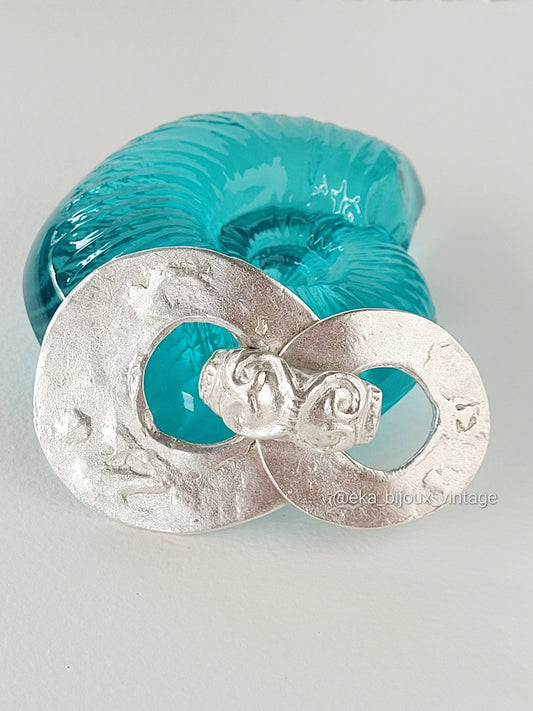 Ton Pascal - Vintage brooch in silver metal