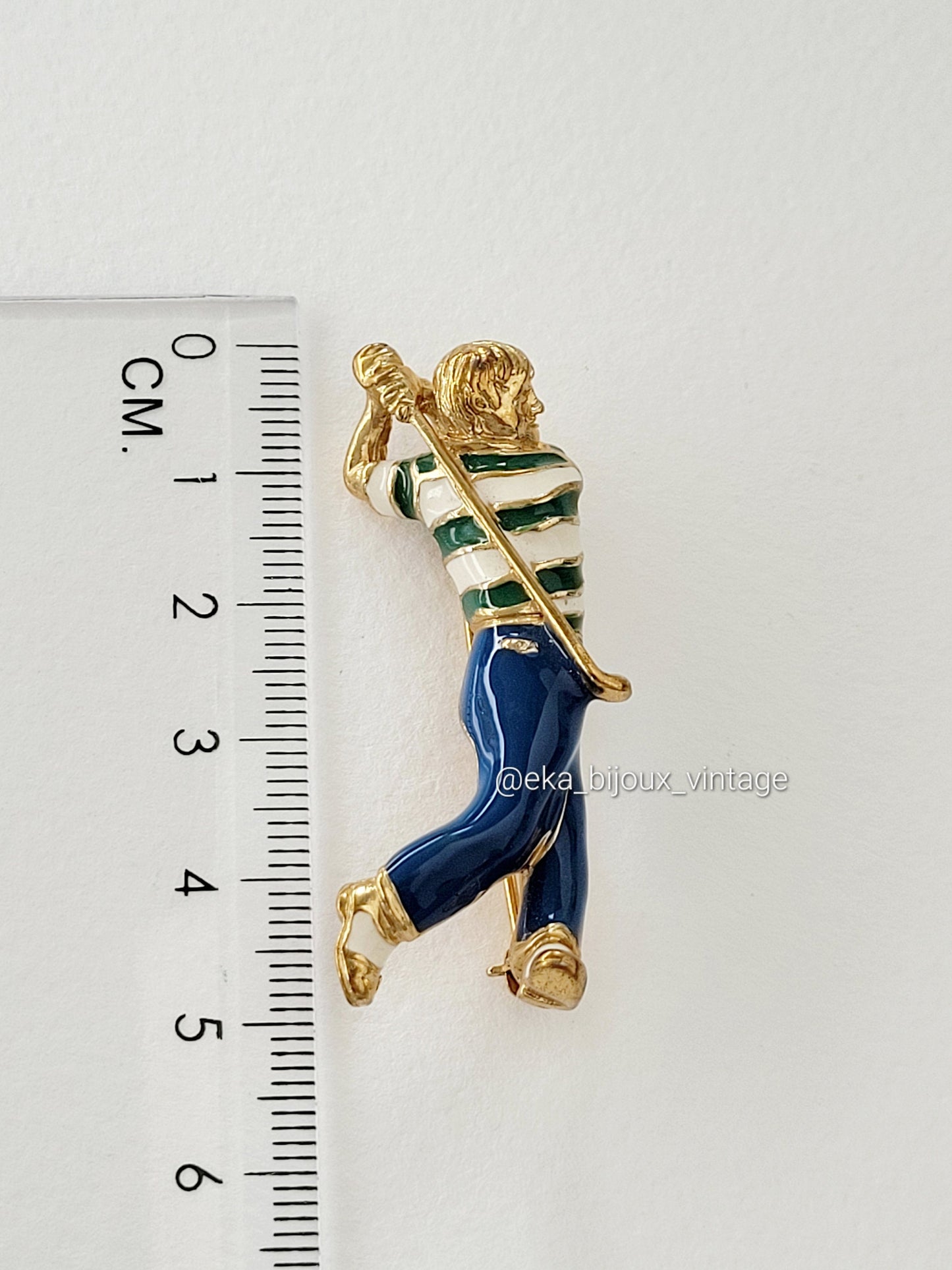 Broche vintage - Golfeur