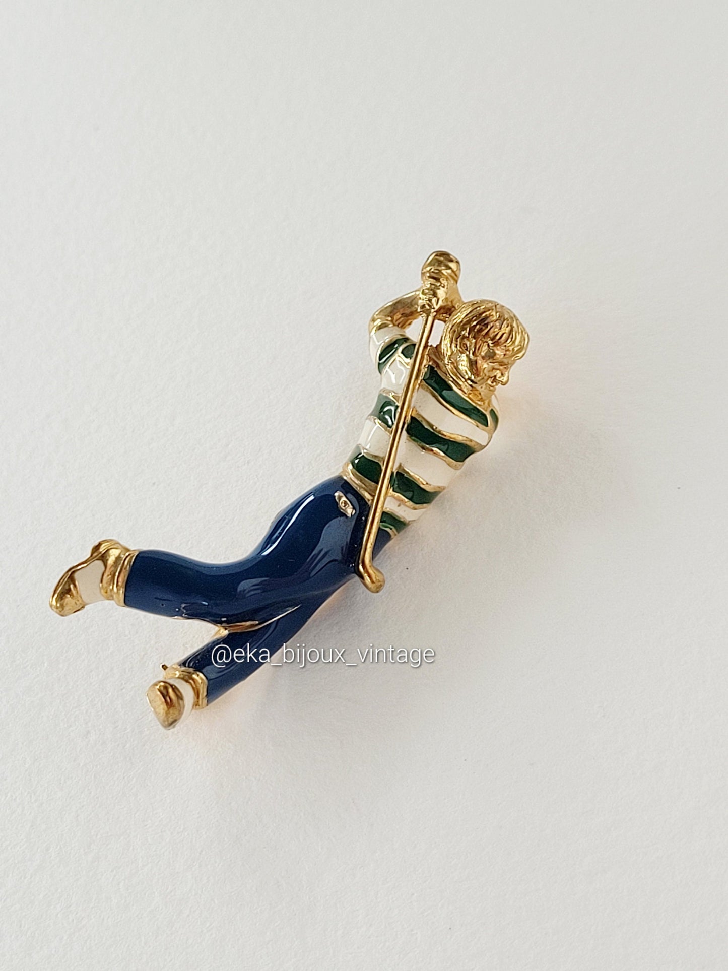 Broche vintage - Golfeur