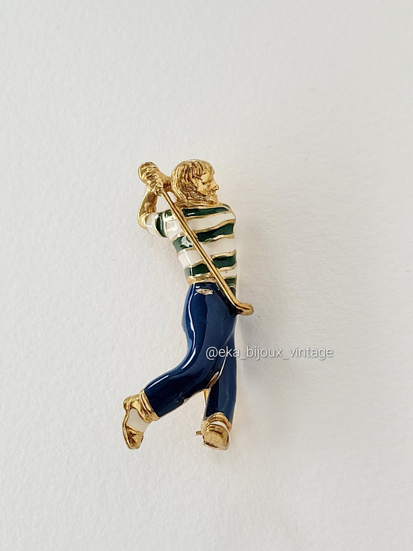 Vintage Brooch - Golfer