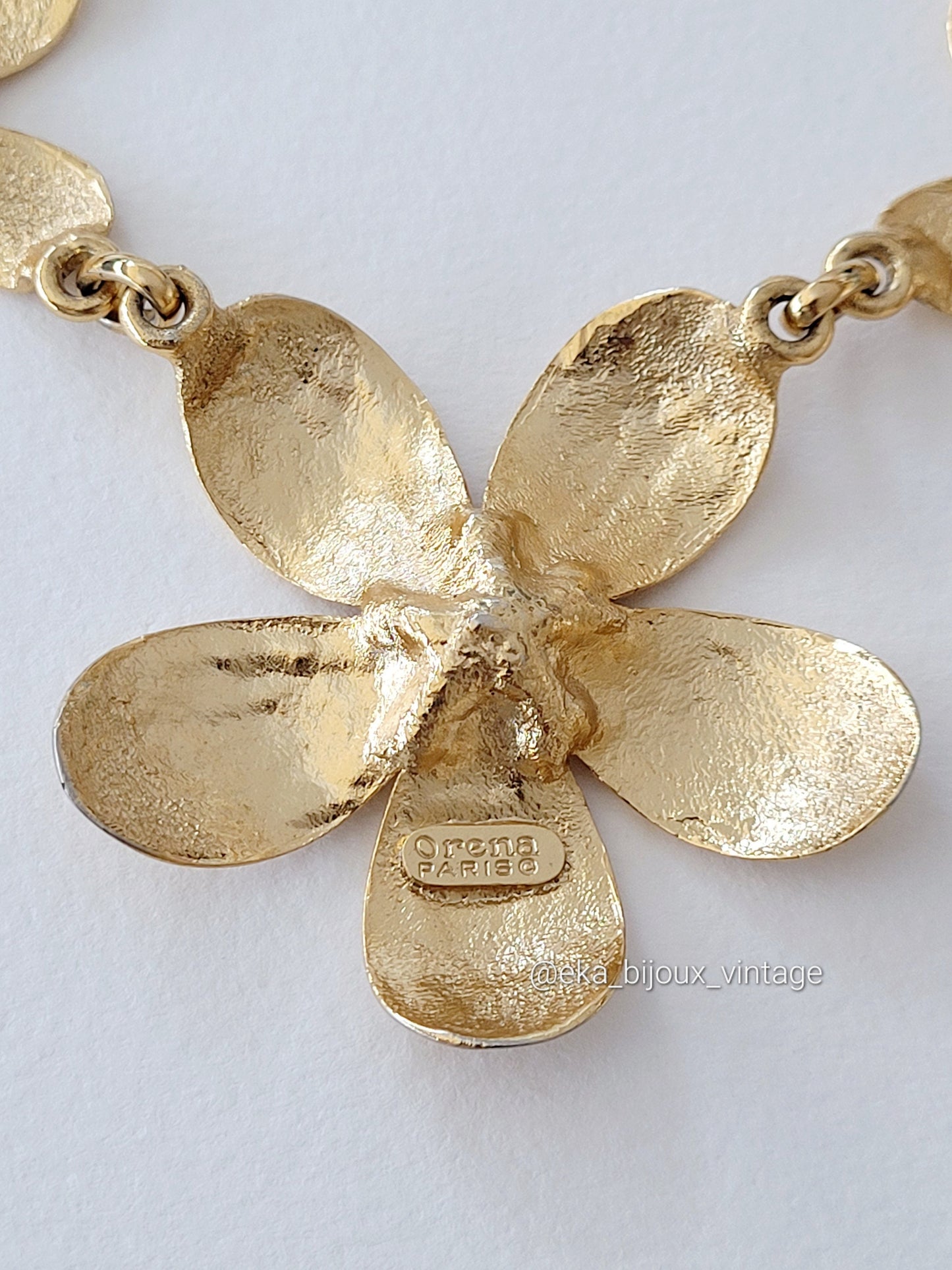 Orena Paris - Vintage necklace - Three flowers