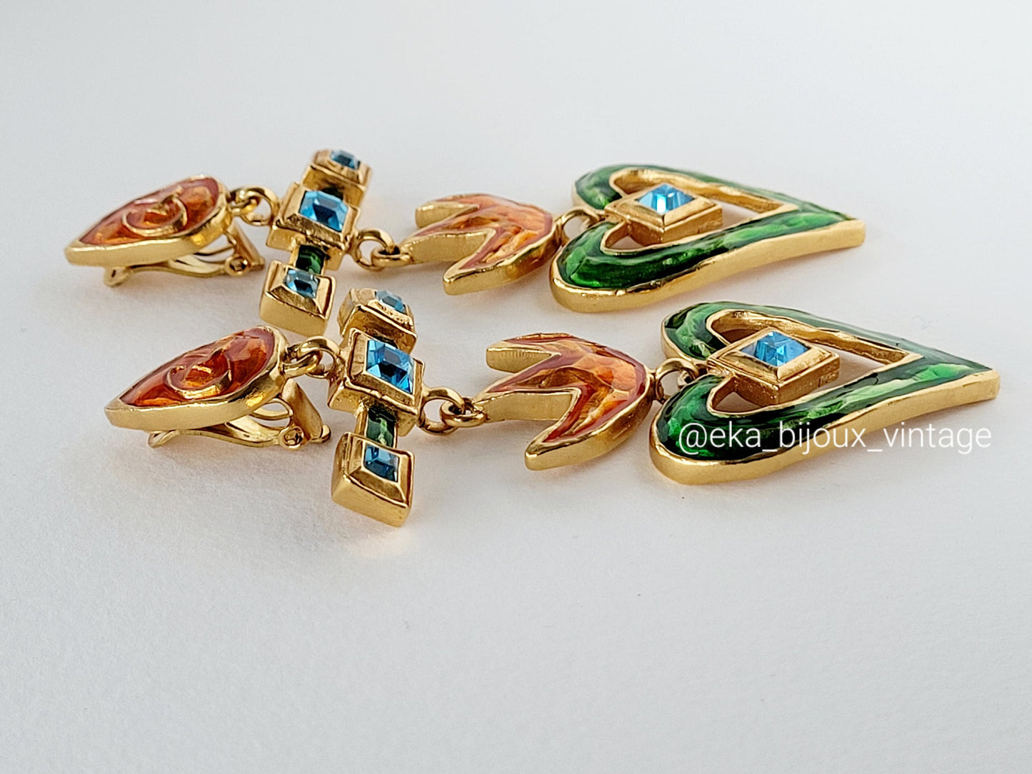 Christian Lacroix - Magnifiques boucles d'oreilles vintage