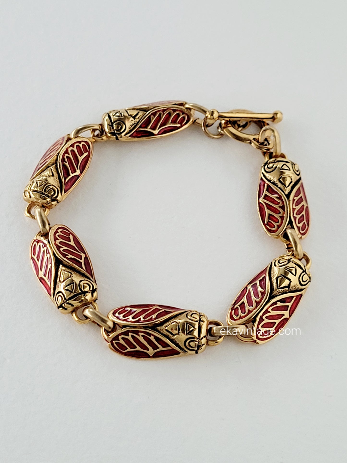 René Gouin - Bracelet vintage Cigales provençales rouges